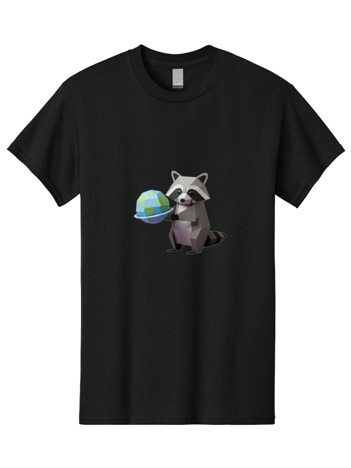 Lowpoly-Raccoon-With-Globe Men'S Graphic Tee, 100% Cotton, Comfortable Casual Summer Wear, Machine Washable, Vintage Camera, Old Camera, Antique Camera, Black Camera, Classic Photography, Photography Equipment, Nostalgic Device, Film Camera, Bam817 9