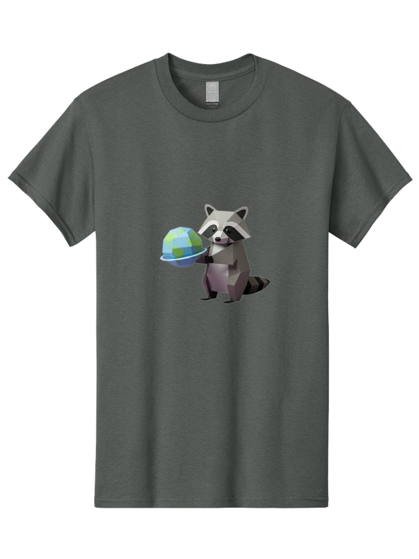 Lowpoly-Raccoon-With-Globe Men'S Graphic Tee, 100% Cotton, Comfortable Casual Summer Wear, Machine Washable, Vintage Camera, Old Camera, Antique Camera, Black Camera, Classic Photography, Photography Equipment, Nostalgic Device, Film Camera, Bam817 6