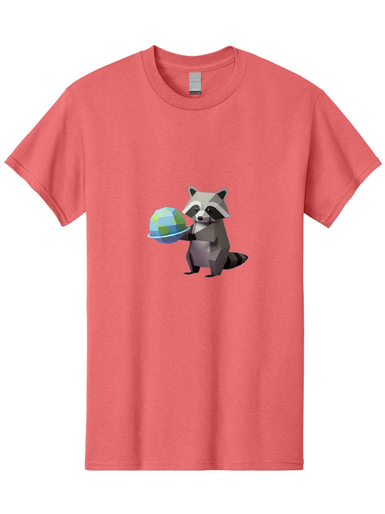 Lowpoly-Raccoon-With-Globe Men'S Graphic Tee, 100% Cotton, Comfortable Casual Summer Wear, Machine Washable, Vintage Camera, Old Camera, Antique Camera, Black Camera, Classic Photography, Photography Equipment, Nostalgic Device, Film Camera, Bam817