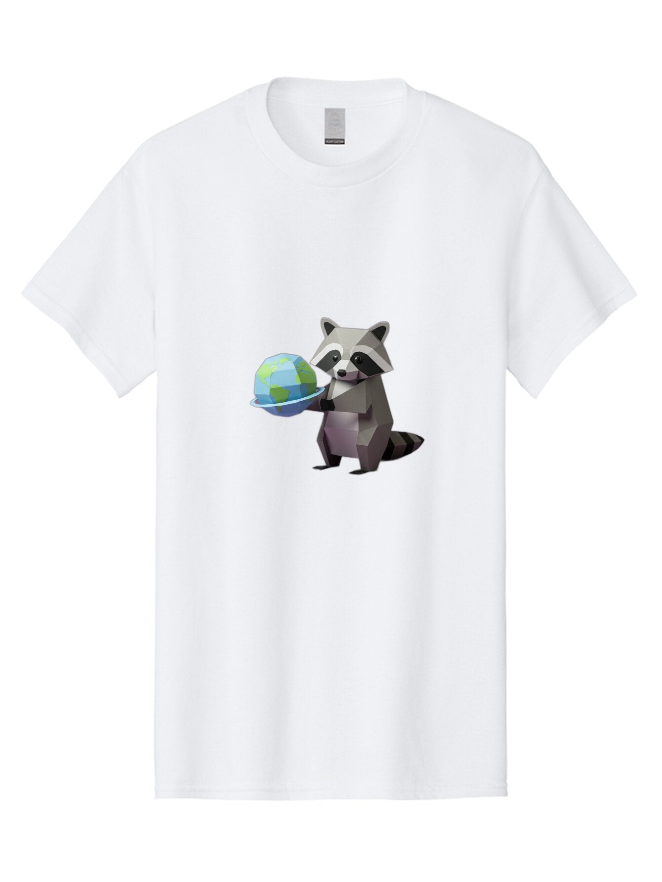 Lowpoly-Raccoon-With-Globe Men'S Graphic Tee, 100% Cotton, Comfortable Casual Summer Wear, Machine Washable, Vintage Camera, Old Camera, Antique Camera, Black Camera, Classic Photography, Photography Equipment, Nostalgic Device, Film Camera, Bam817 8