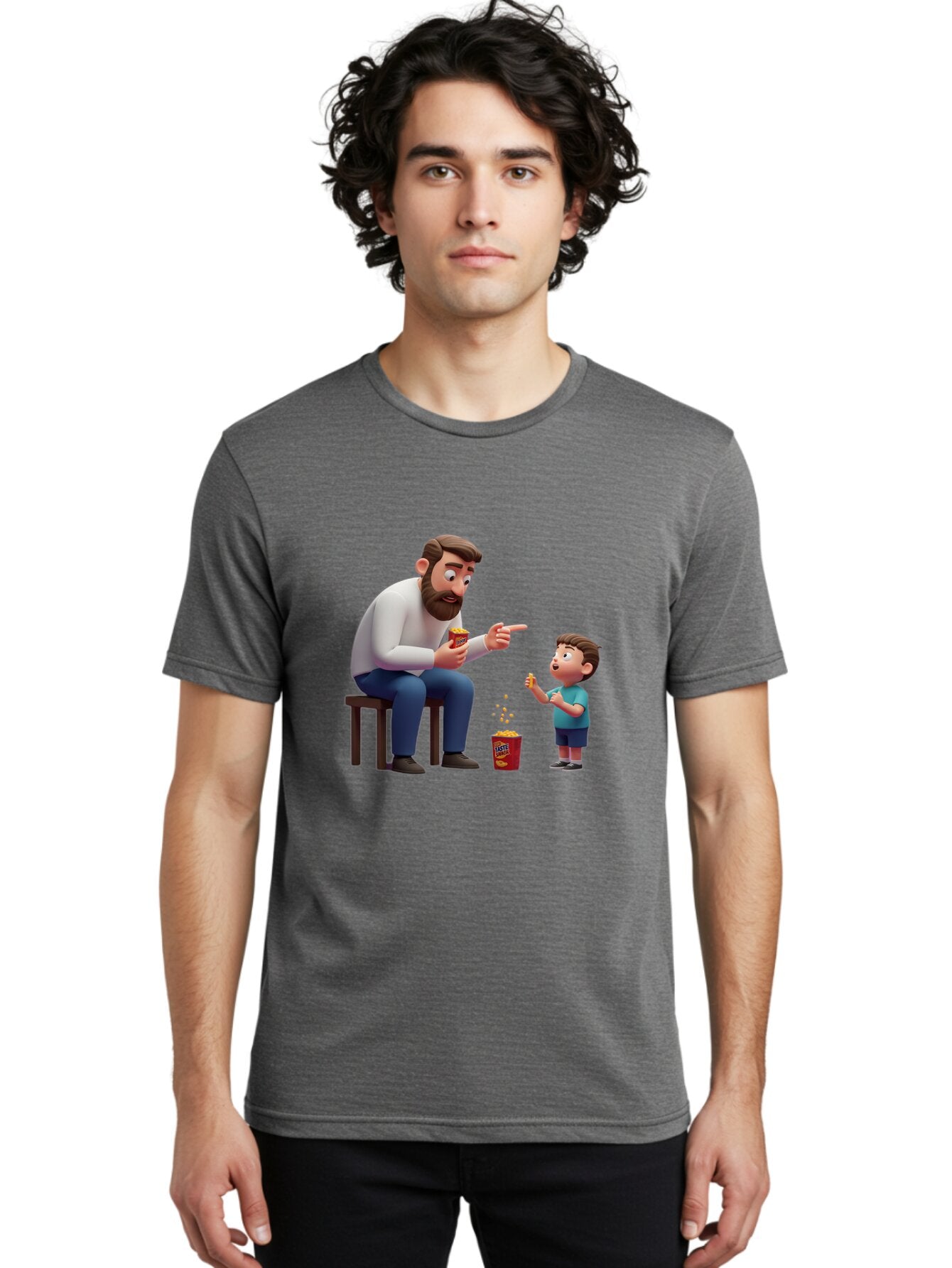 Man-And-Boy-With-Popcorn Men'S Graphic Tee, 100% Cotton, Comfortable Casual Summer Wear, Machine Washable, Vintage Camera, Old Camera, Antique Camera, Black Camera, Classic Photography, Photography Equipment, Nostalgic Device, Film Camera, Bam823 30