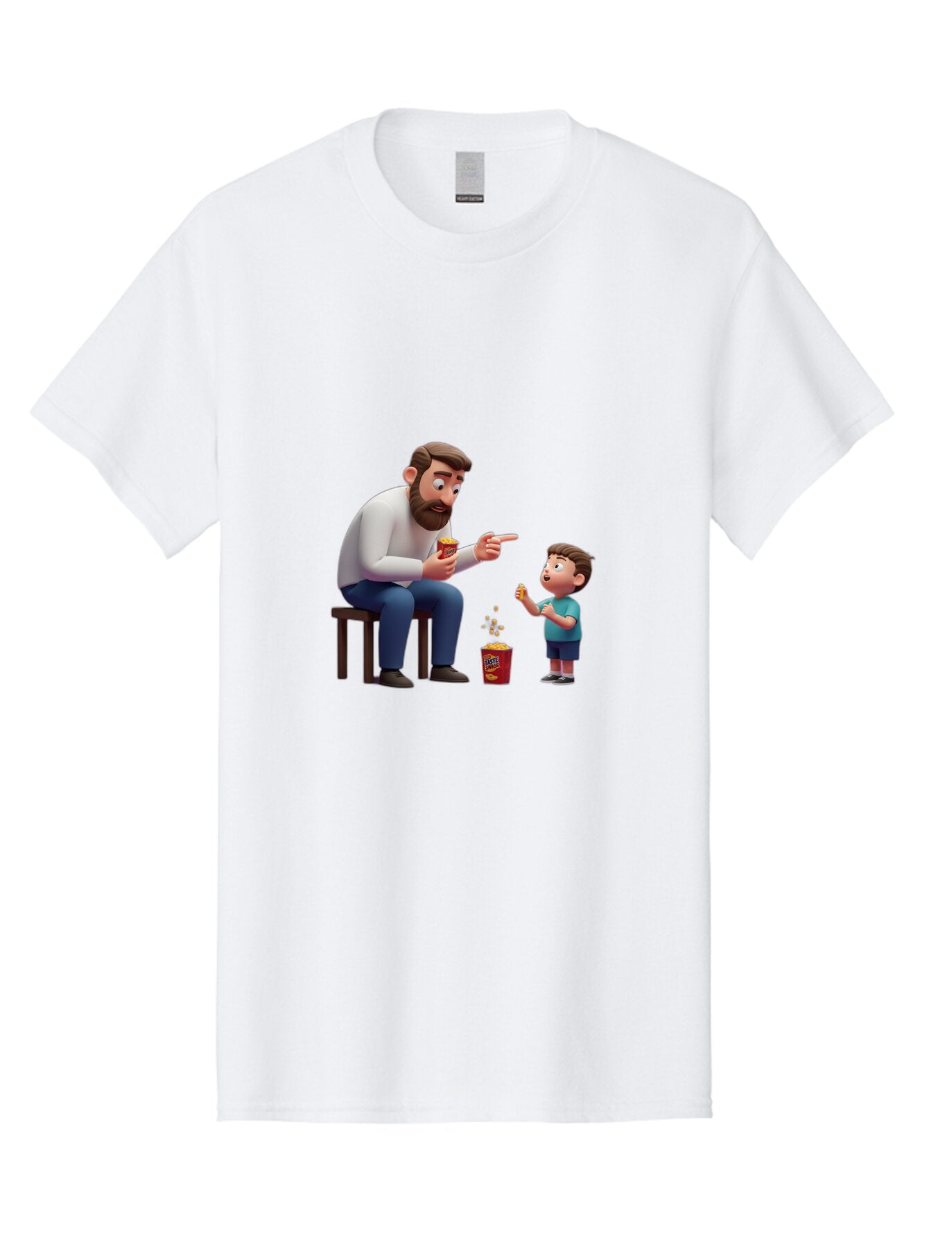 Man-And-Boy-With-Popcorn Men'S Graphic Tee, 100% Cotton, Comfortable Casual Summer Wear, Machine Washable, Vintage Camera, Old Camera, Antique Camera, Black Camera, Classic Photography, Photography Equipment, Nostalgic Device, Film Camera, Bam823