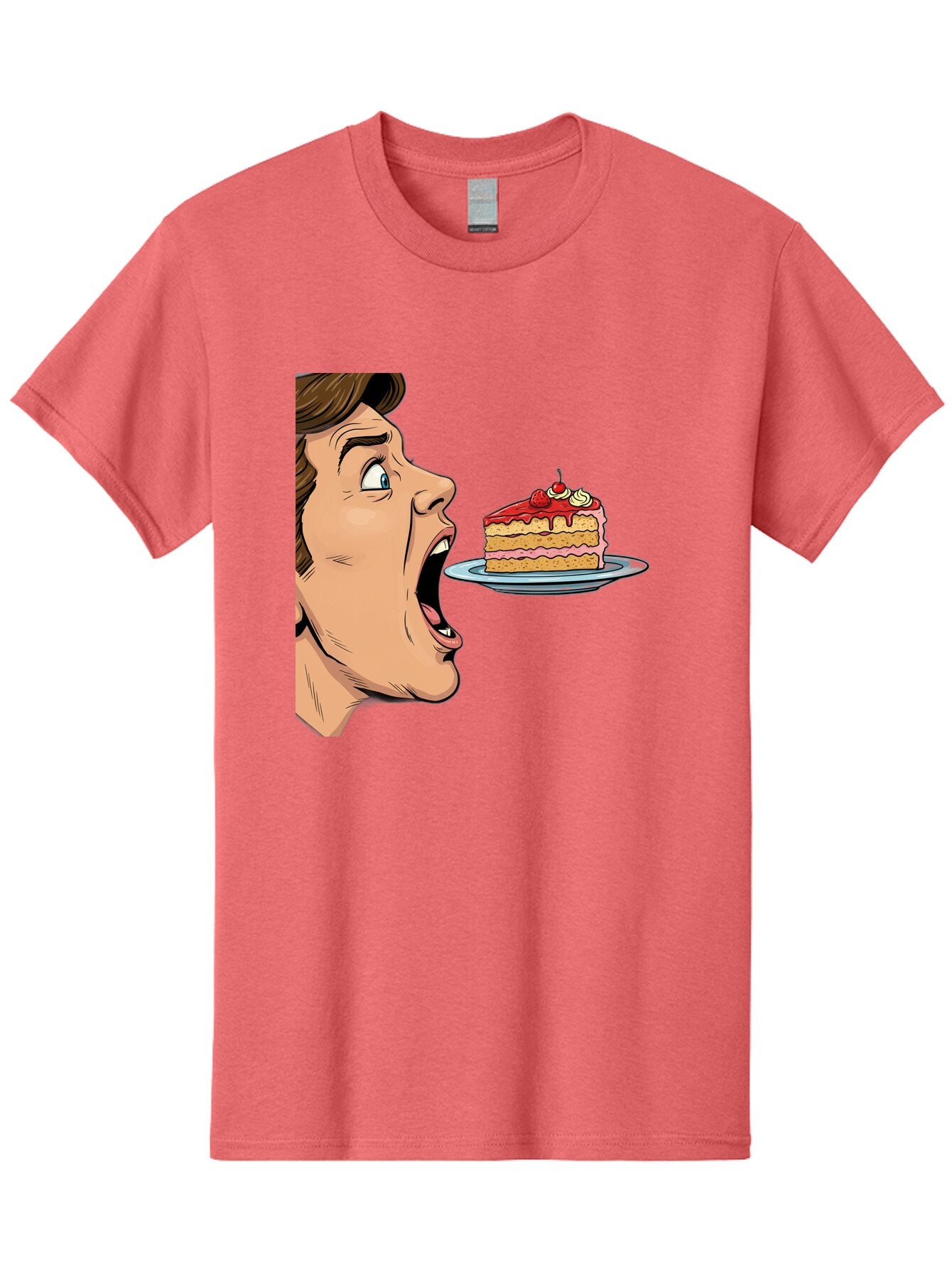 Man-Looking-At-Cake Men'S Graphic Tee, 100% Cotton, Comfortable Casual Summer Wear, Machine Washable, Vintage Camera, Old Camera, Antique Camera, Black Camera, Classic Photography, Photography Equipment, Nostalgic Device, Film Camera, Bam827 4