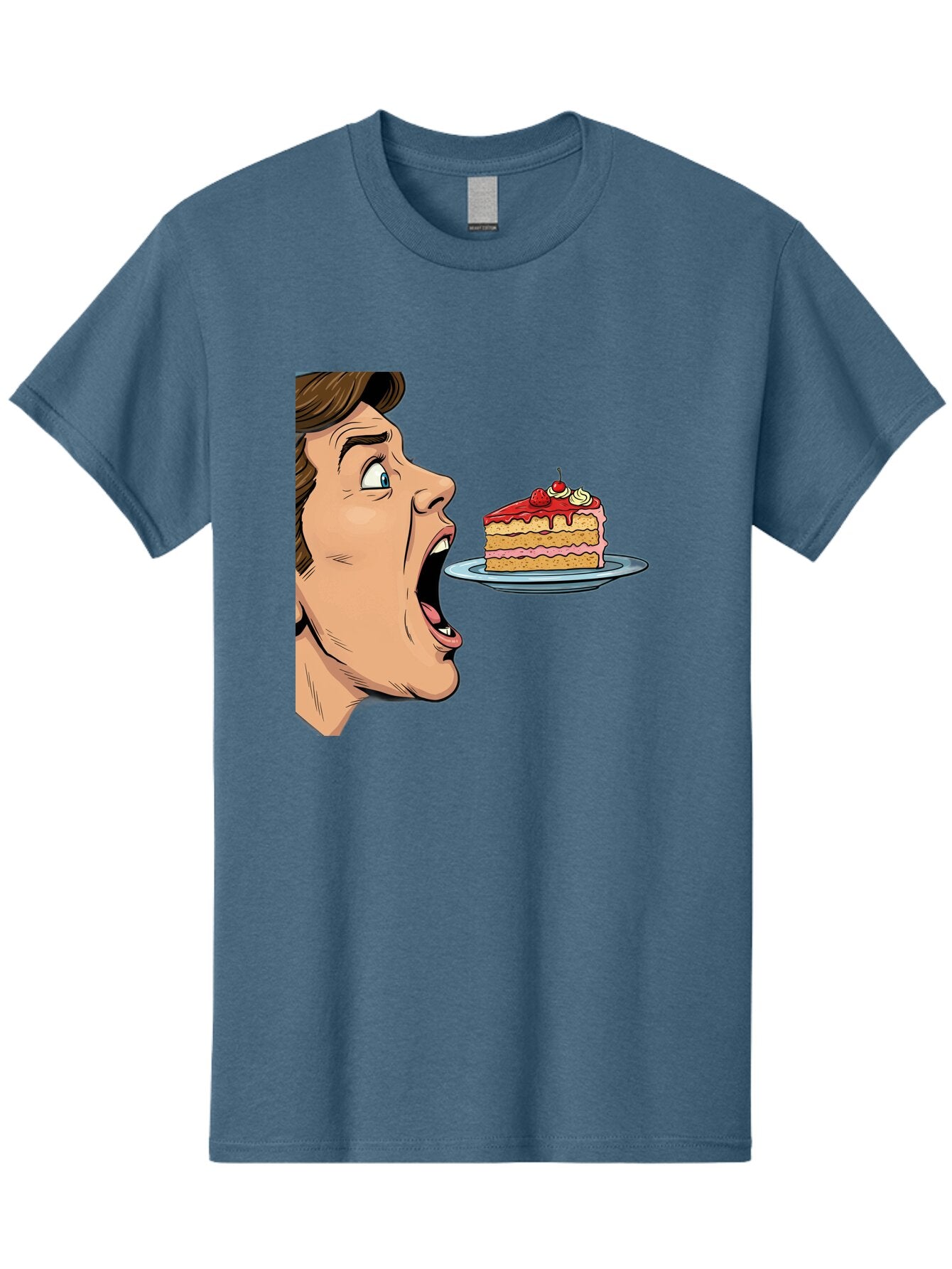 Man-Looking-At-Cake Men'S Graphic Tee, 100% Cotton, Comfortable Casual Summer Wear, Machine Washable, Vintage Camera, Old Camera, Antique Camera, Black Camera, Classic Photography, Photography Equipment, Nostalgic Device, Film Camera, Bam827 13