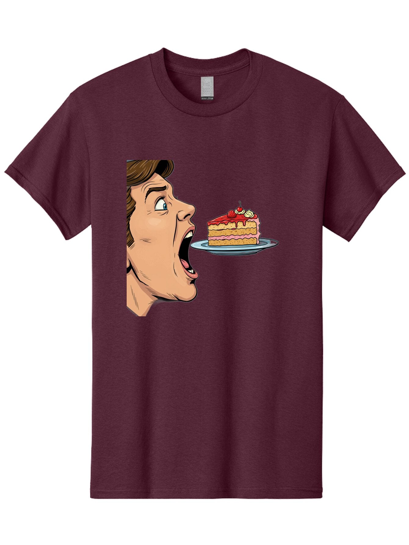 Man-Looking-At-Cake Men'S Graphic Tee, 100% Cotton, Comfortable Casual Summer Wear, Machine Washable, Vintage Camera, Old Camera, Antique Camera, Black Camera, Classic Photography, Photography Equipment, Nostalgic Device, Film Camera, Bam827 11