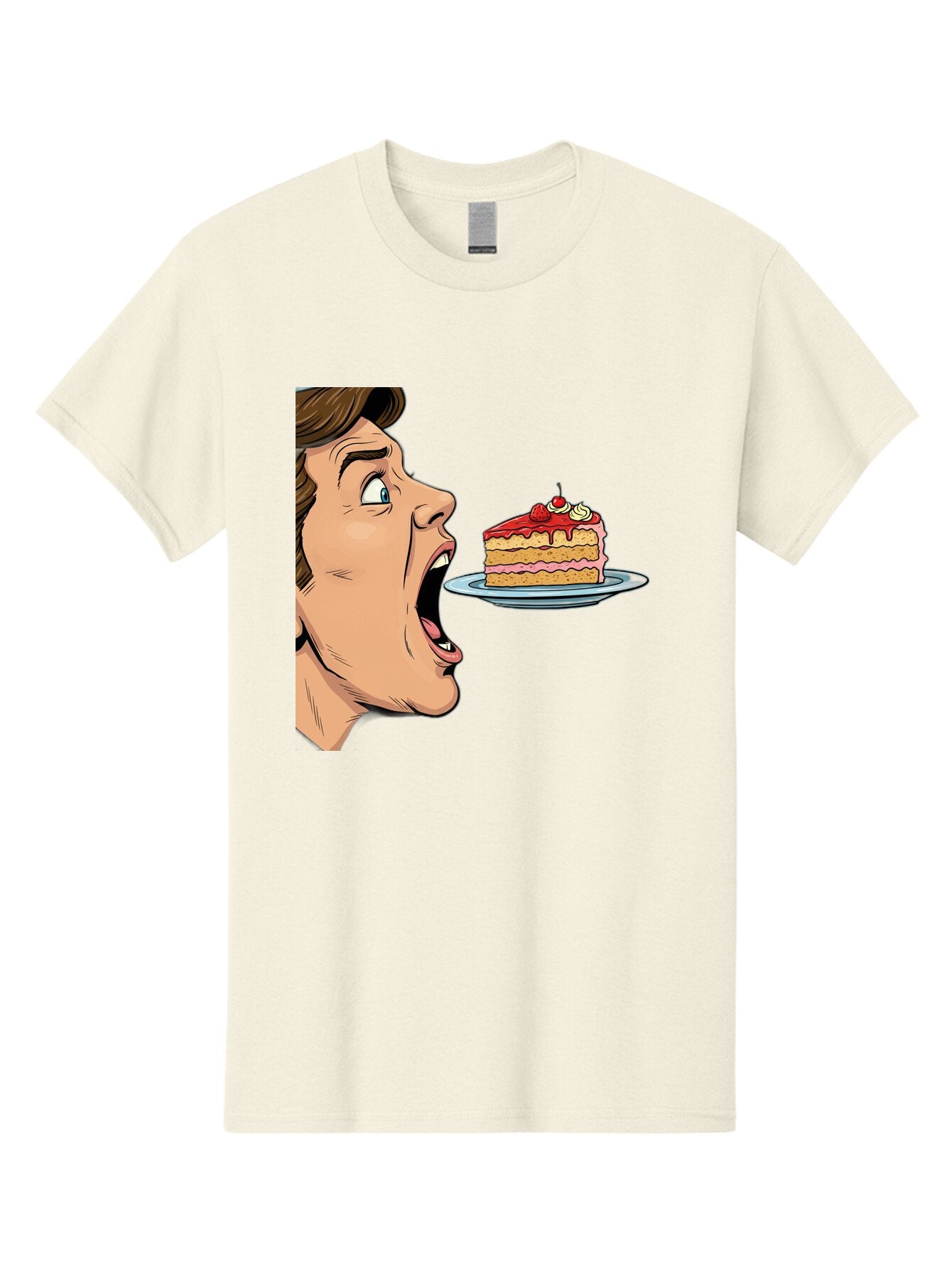 Man-Looking-At-Cake Men'S Graphic Tee, 100% Cotton, Comfortable Casual Summer Wear, Machine Washable, Vintage Camera, Old Camera, Antique Camera, Black Camera, Classic Photography, Photography Equipment, Nostalgic Device, Film Camera, Bam827 15