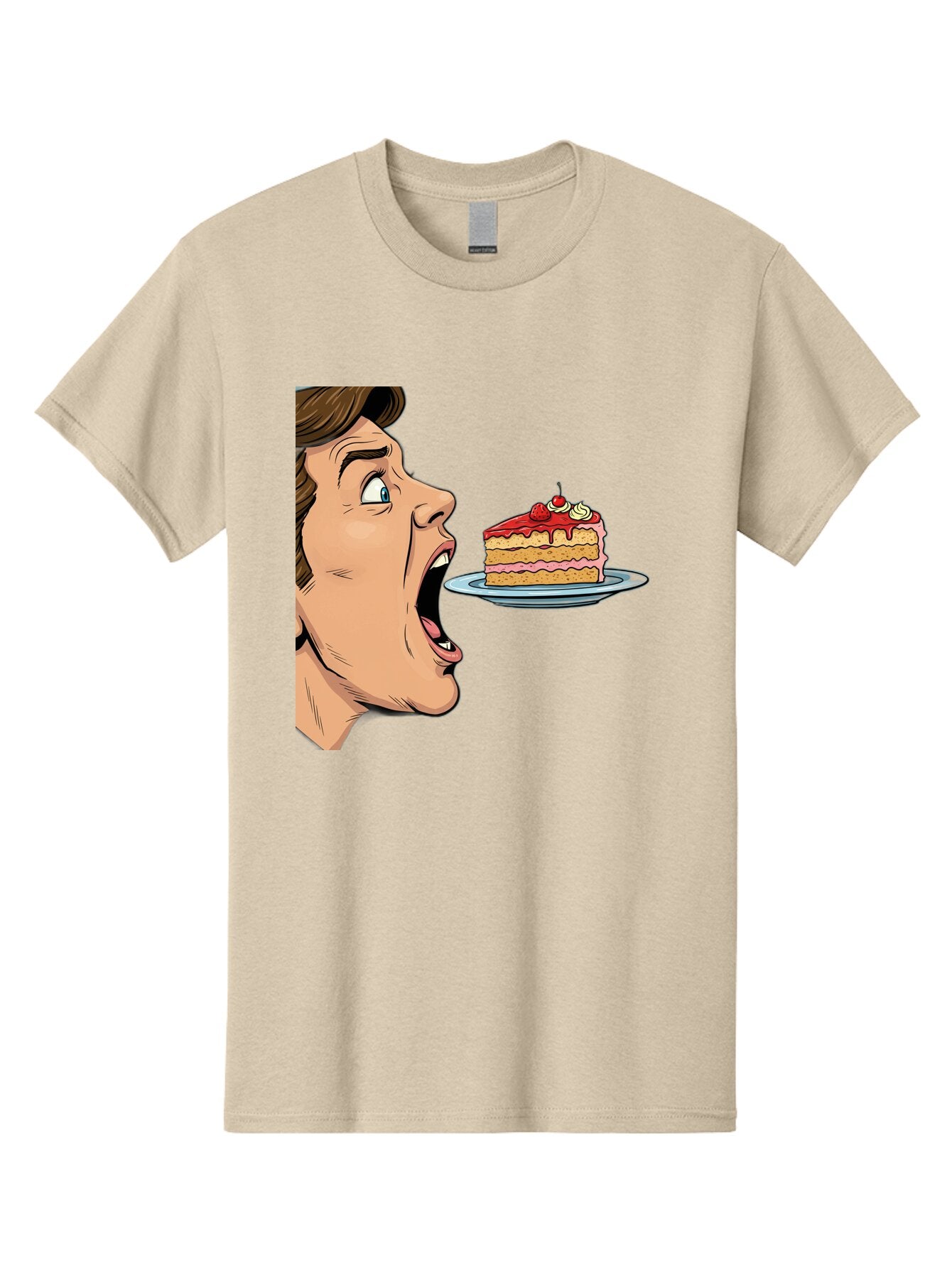 Man-Looking-At-Cake Men'S Graphic Tee, 100% Cotton, Comfortable Casual Summer Wear, Machine Washable, Vintage Camera, Old Camera, Antique Camera, Black Camera, Classic Photography, Photography Equipment, Nostalgic Device, Film Camera, Bam827 7