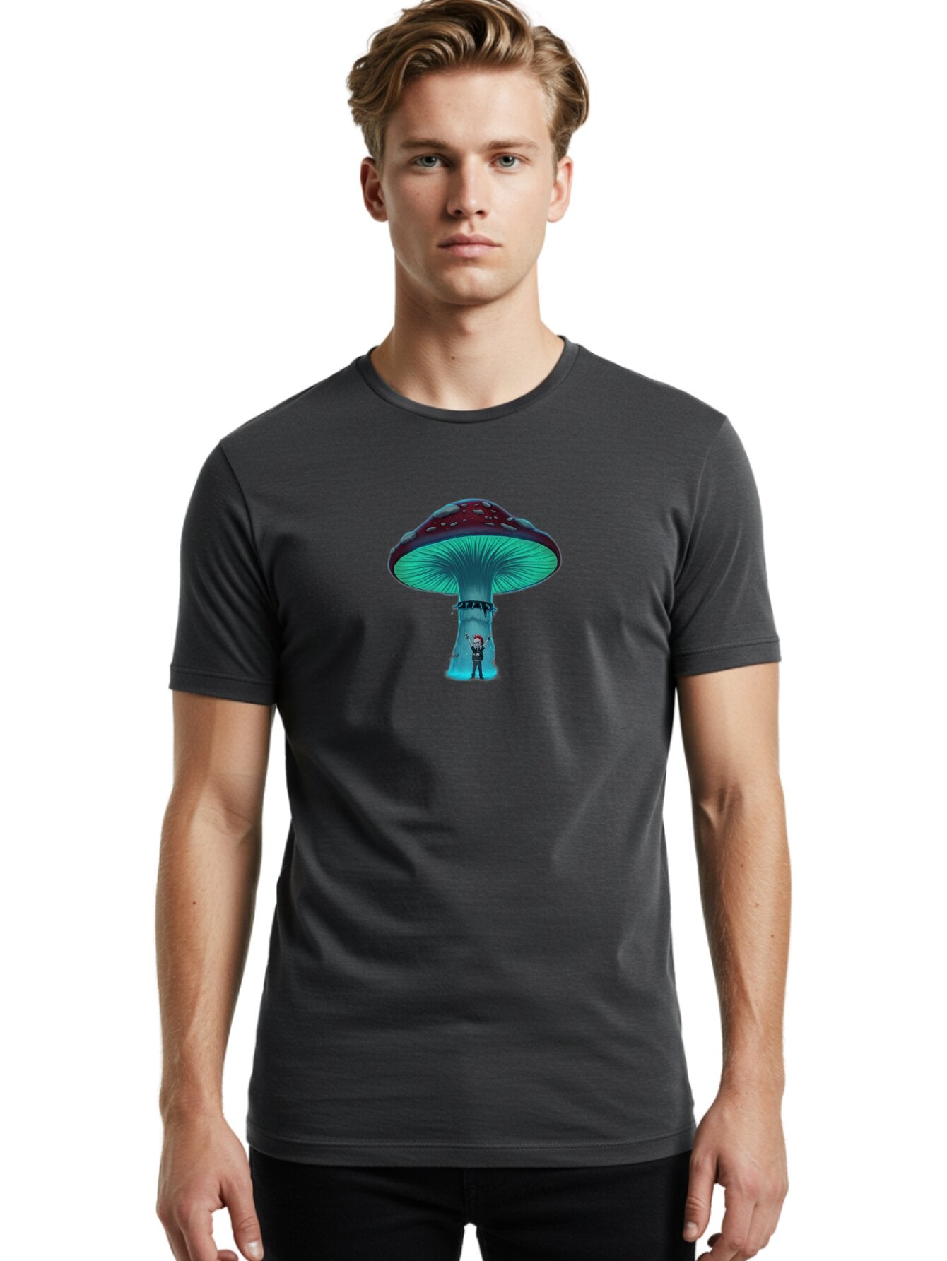 Man-Under-Mushroom Men'S Graphic Tee, 100% Cotton, Comfortable Casual Summer Wear, Machine Washable, Vintage Camera, Old Camera, Antique Camera, Black Camera, Classic Photography, Photography Equipment, Nostalgic Device, Film Camera, Bam829 30