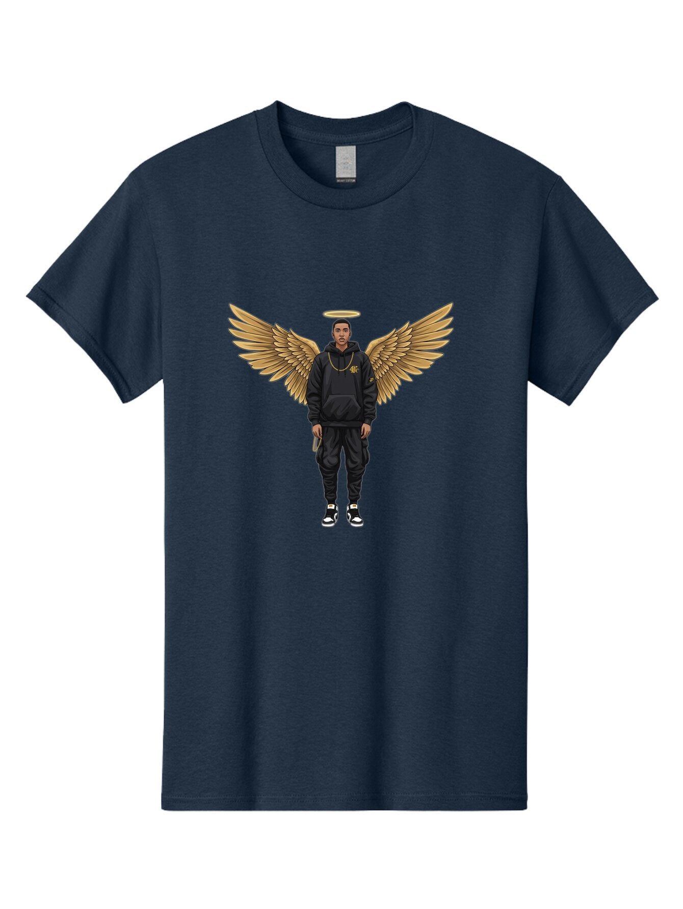Man-With-Golden-Wings Men'S Graphic Tee, 100% Cotton, Comfortable Casual Summer Wear, Machine Washable, Vintage Camera, Old Camera, Antique Camera, Black Camera, Classic Photography, Photography Equipment, Nostalgic Device, Film Camera, Bam830 3