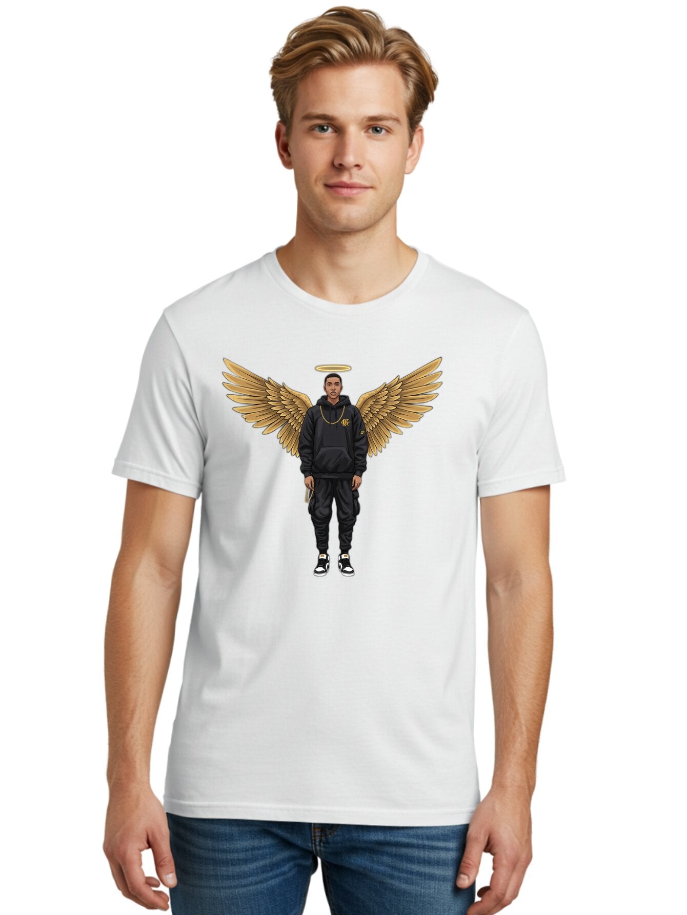 Man-With-Golden-Wings Men'S Graphic Tee, 100% Cotton, Comfortable Casual Summer Wear, Machine Washable, Vintage Camera, Old Camera, Antique Camera, Black Camera, Classic Photography, Photography Equipment, Nostalgic Device, Film Camera, Bam830 29