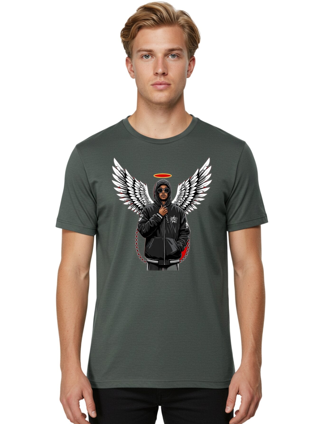 Man-With-Wings Men'S Graphic Tee, 100% Cotton, Comfortable Casual Summer Wear, Machine Washable, Vintage Camera, Old Camera, Antique Camera, Black Camera, Classic Photography, Photography Equipment, Nostalgic Device, Film Camera, Camera Art Bam831 24