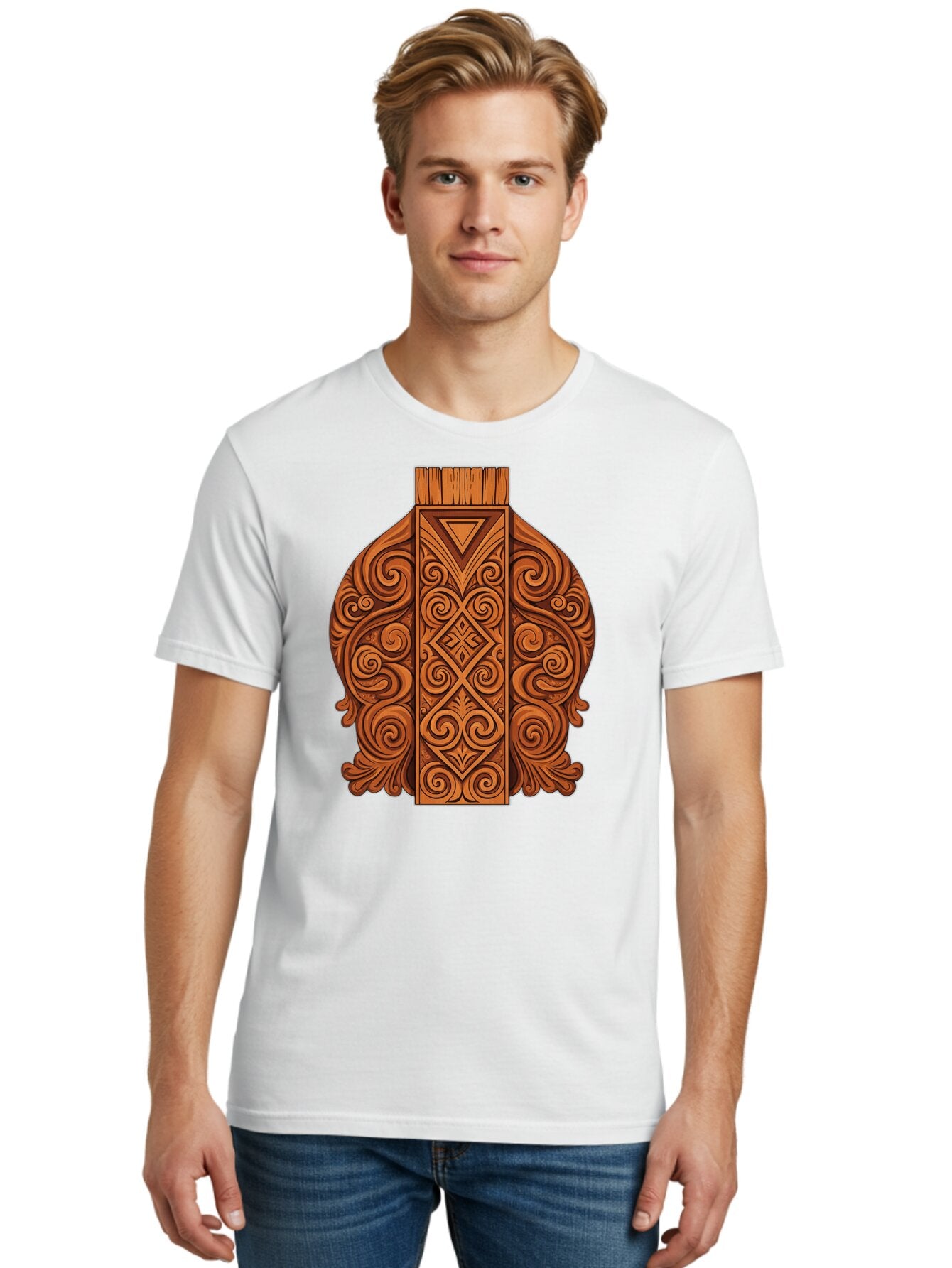 Maori-Wood-Carving Men'S Graphic Tee, 100% Cotton, Comfortable Casual Summer Wear, Machine Washable, Vintage Camera, Old Camera, Antique Camera, Black Camera, Classic Photography, Photography Equipment, Nostalgic Device, Film Camera, Bam833 21