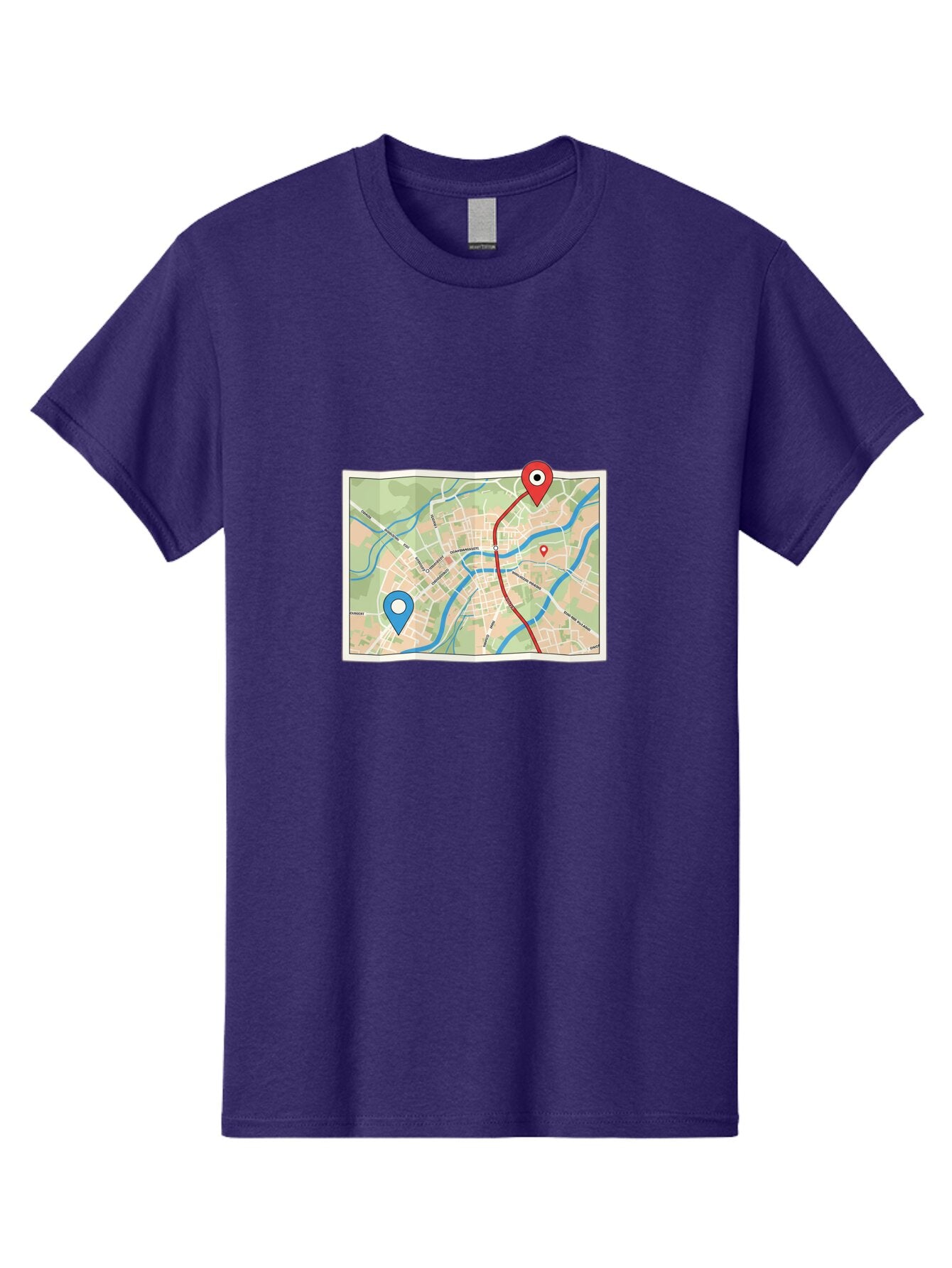 Map-With-Route Men'S Graphic Tee, 100% Cotton, Comfortable Casual Summer Wear, Machine Washable, Vintage Camera, Old Camera, Antique Camera, Black Camera, Classic Photography, Photography Equipment, Nostalgic Device, Film Camera, Camera Art Bam835