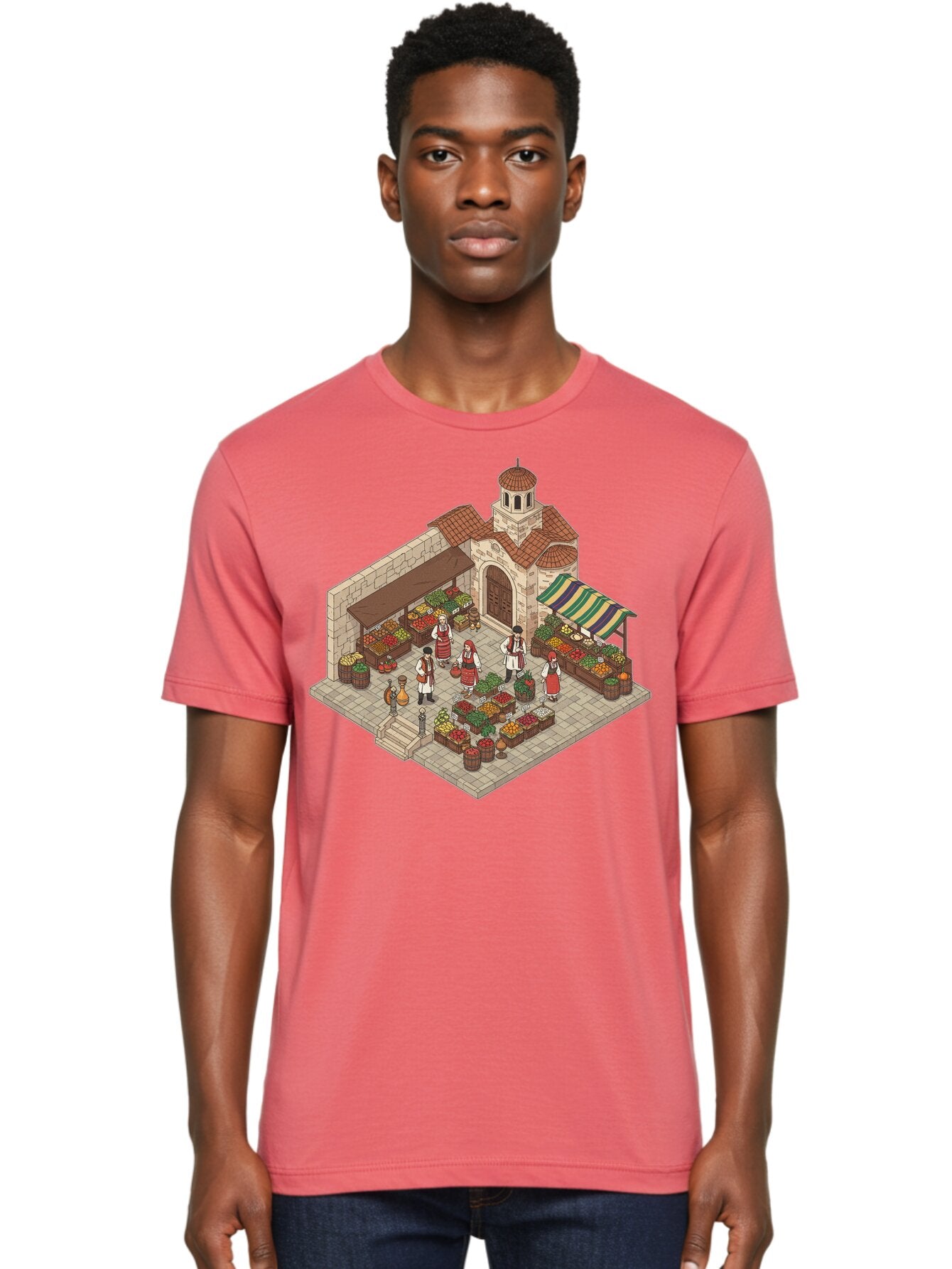 Market-Scene Men'S Graphic Tee, 100% Cotton, Comfortable Casual Summer Wear, Machine Washable, Vintage Camera, Old Camera, Antique Camera, Black Camera, Classic Photography, Photography Equipment, Nostalgic Device, Film Camera, Camera Art Bam838 20