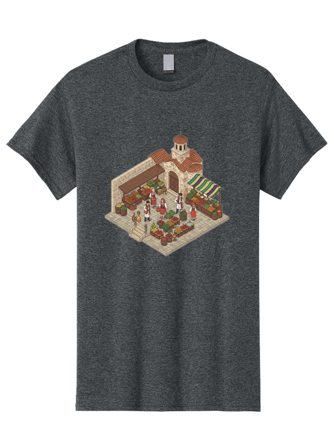 Market-Scene Men'S Graphic Tee, 100% Cotton, Comfortable Casual Summer Wear, Machine Washable, Vintage Camera, Old Camera, Antique Camera, Black Camera, Classic Photography, Photography Equipment, Nostalgic Device, Film Camera, Camera Art Bam838