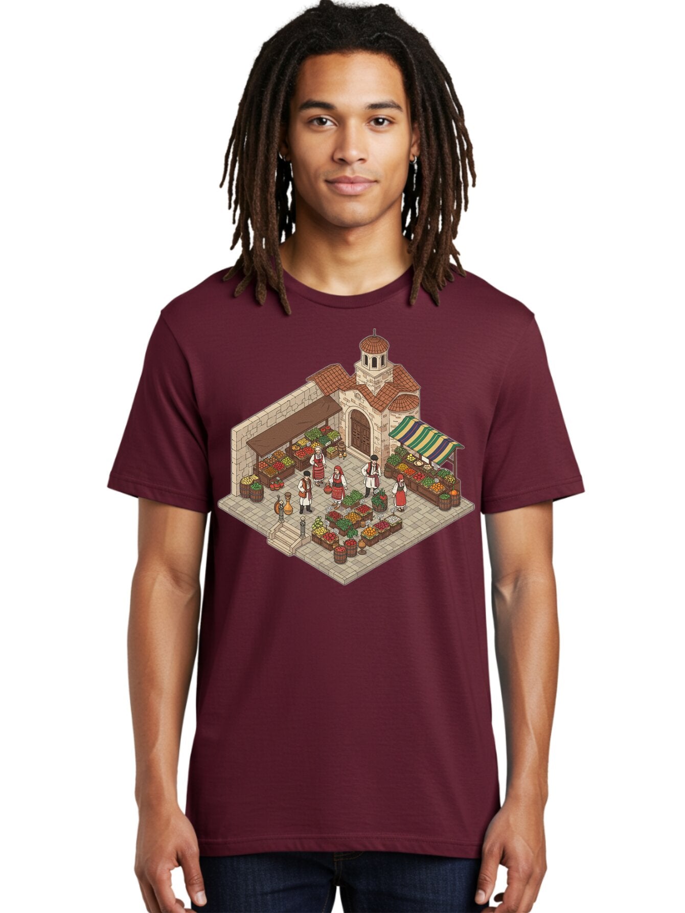 Market-Scene Men'S Graphic Tee, 100% Cotton, Comfortable Casual Summer Wear, Machine Washable, Vintage Camera, Old Camera, Antique Camera, Black Camera, Classic Photography, Photography Equipment, Nostalgic Device, Film Camera, Camera Art Bam838 28