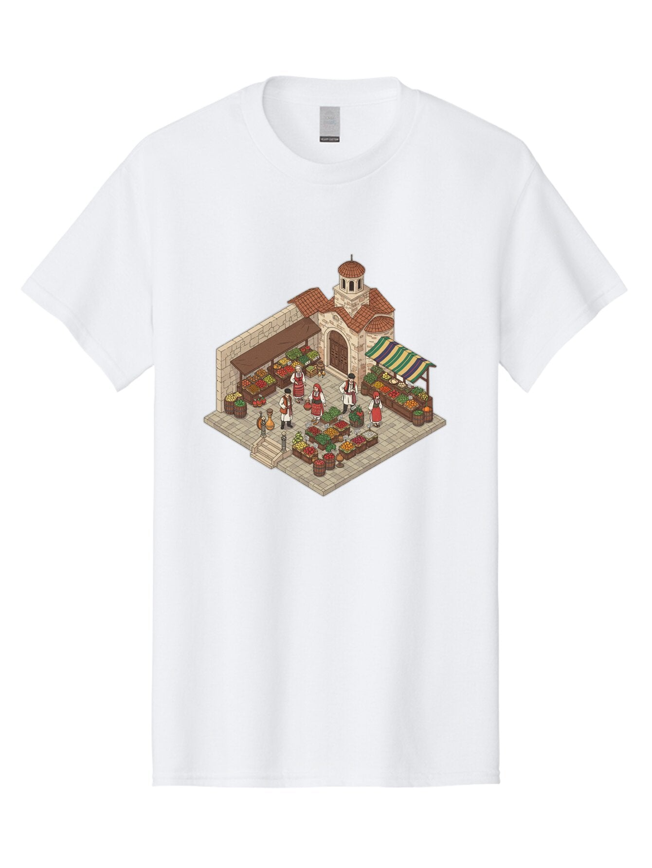 Market-Scene Men'S Graphic Tee, 100% Cotton, Comfortable Casual Summer Wear, Machine Washable, Vintage Camera, Old Camera, Antique Camera, Black Camera, Classic Photography, Photography Equipment, Nostalgic Device, Film Camera, Camera Art Bam838