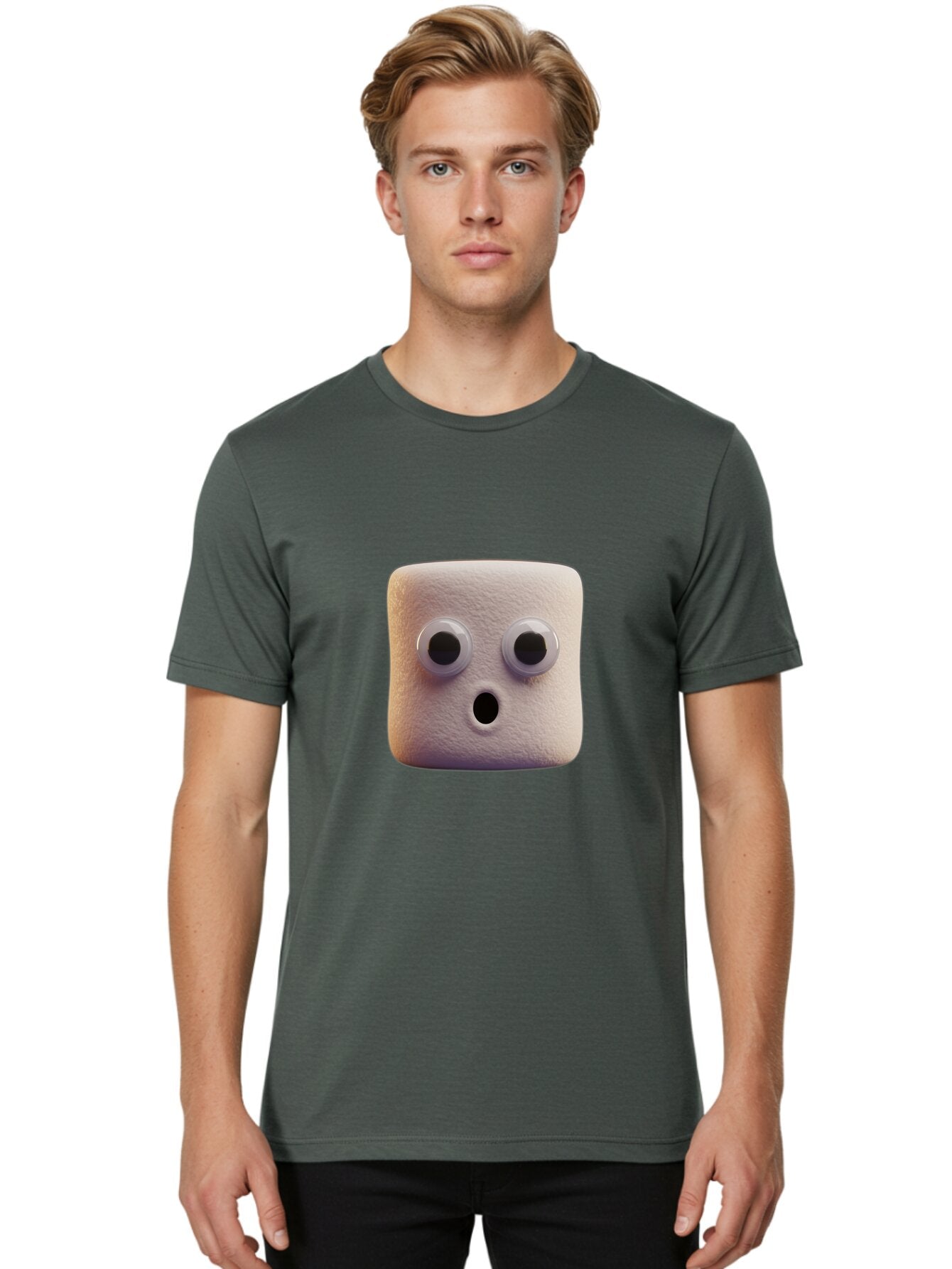 Marshmallow-Character Men'S Graphic Tee, 100% Cotton, Comfortable Casual Summer Wear, Machine Washable, Vintage Camera, Old Camera, Antique Camera, Black Camera, Classic Photography, Photography Equipment, Nostalgic Device, Film Camera, Bam843 17