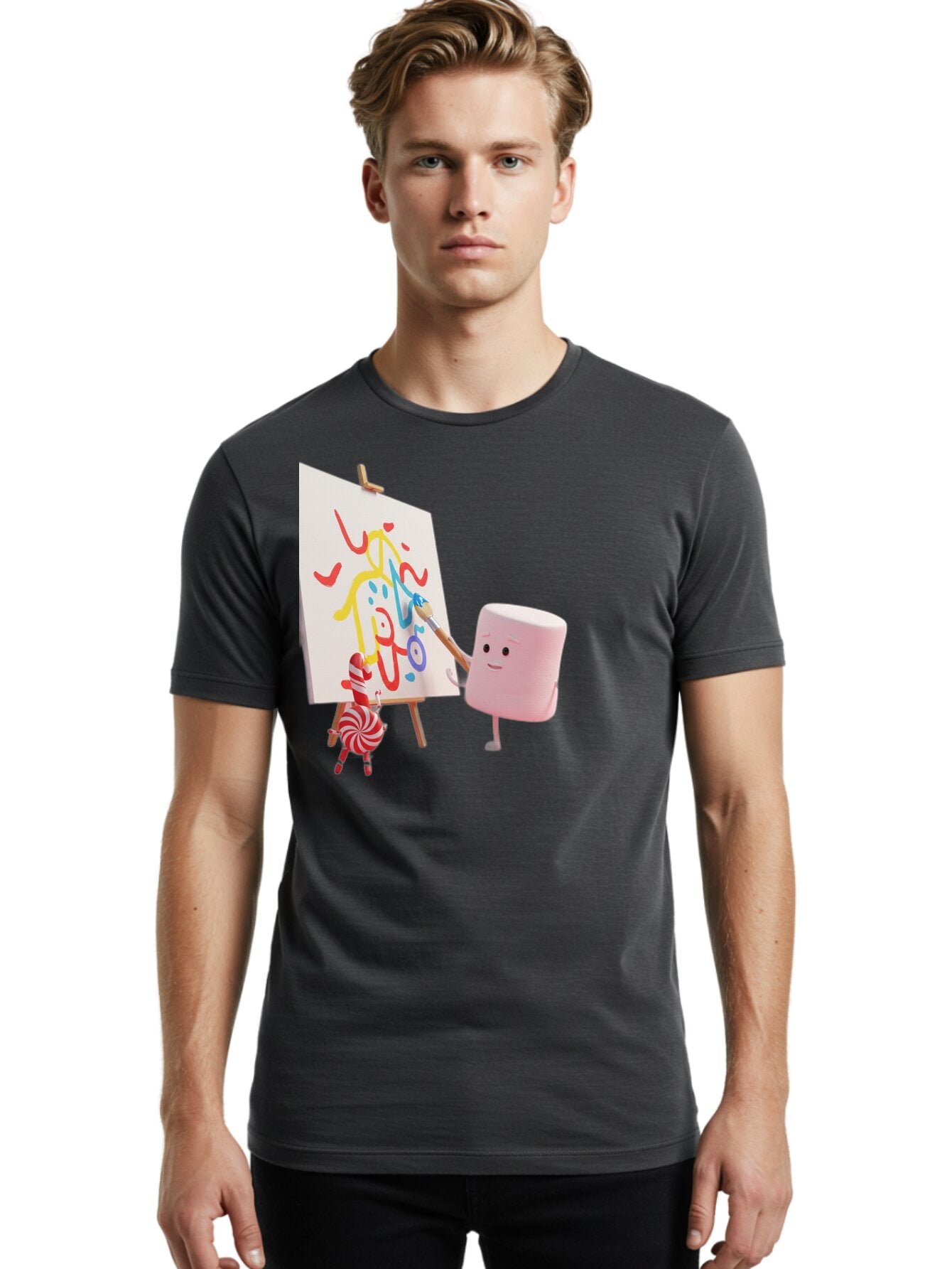 Marshmallow-Painter Men'S Graphic Tee, 100% Cotton, Comfortable Casual Summer Wear, Machine Washable, Vintage Camera, Old Camera, Antique Camera, Black Camera, Classic Photography, Photography Equipment, Nostalgic Device, Film Camera, Bam846 18