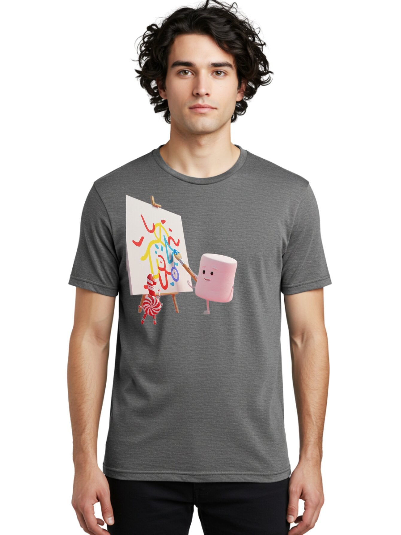 Marshmallow-Painter Men'S Graphic Tee, 100% Cotton, Comfortable Casual Summer Wear, Machine Washable, Vintage Camera, Old Camera, Antique Camera, Black Camera, Classic Photography, Photography Equipment, Nostalgic Device, Film Camera, Bam846 21