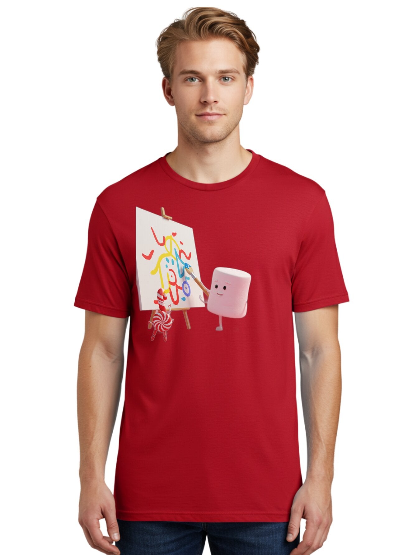 Marshmallow-Painter Men'S Graphic Tee, 100% Cotton, Comfortable Casual Summer Wear, Machine Washable, Vintage Camera, Old Camera, Antique Camera, Black Camera, Classic Photography, Photography Equipment, Nostalgic Device, Film Camera, Bam846 23