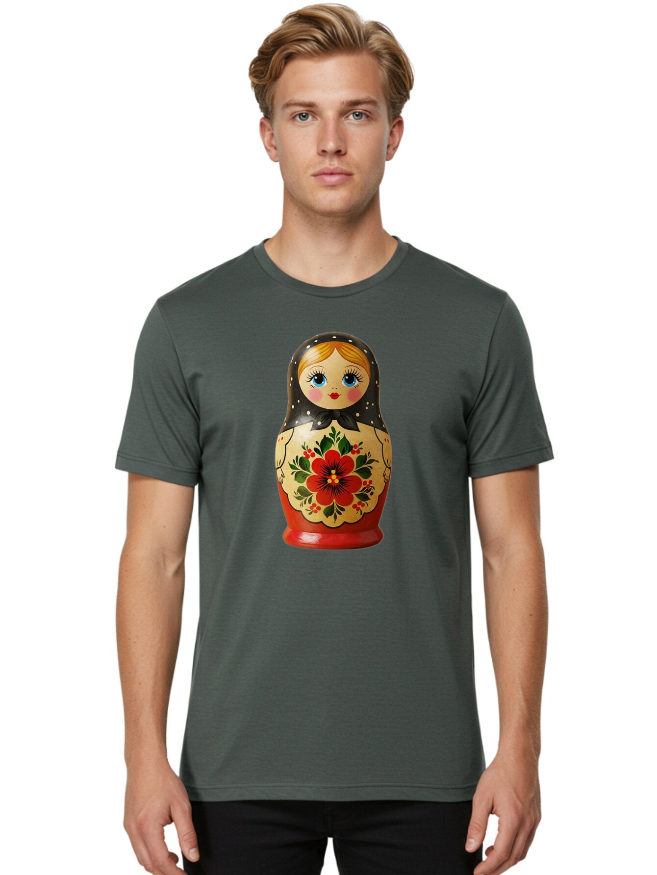 Matryoshka-Doll Men'S Graphic Tee, 100% Cotton, Comfortable Casual Summer Wear, Machine Washable, Vintage Camera, Old Camera, Antique Camera, Black Camera, Classic Photography, Photography Equipment, Nostalgic Device, Film Camera, Camera Art Bam850 29