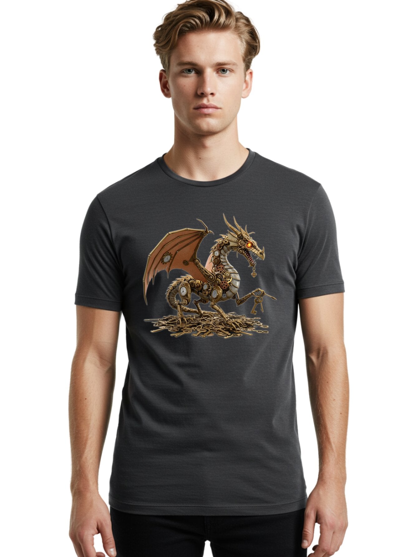 Mechanical-Dragon Men'S Graphic Tee, 100% Cotton, Comfortable Casual Summer Wear, Machine Washable, Vintage Camera, Old Camera, Antique Camera, Black Camera, Classic Photography, Photography Equipment, Nostalgic Device, Film Camera, Camera Art Bam852 17