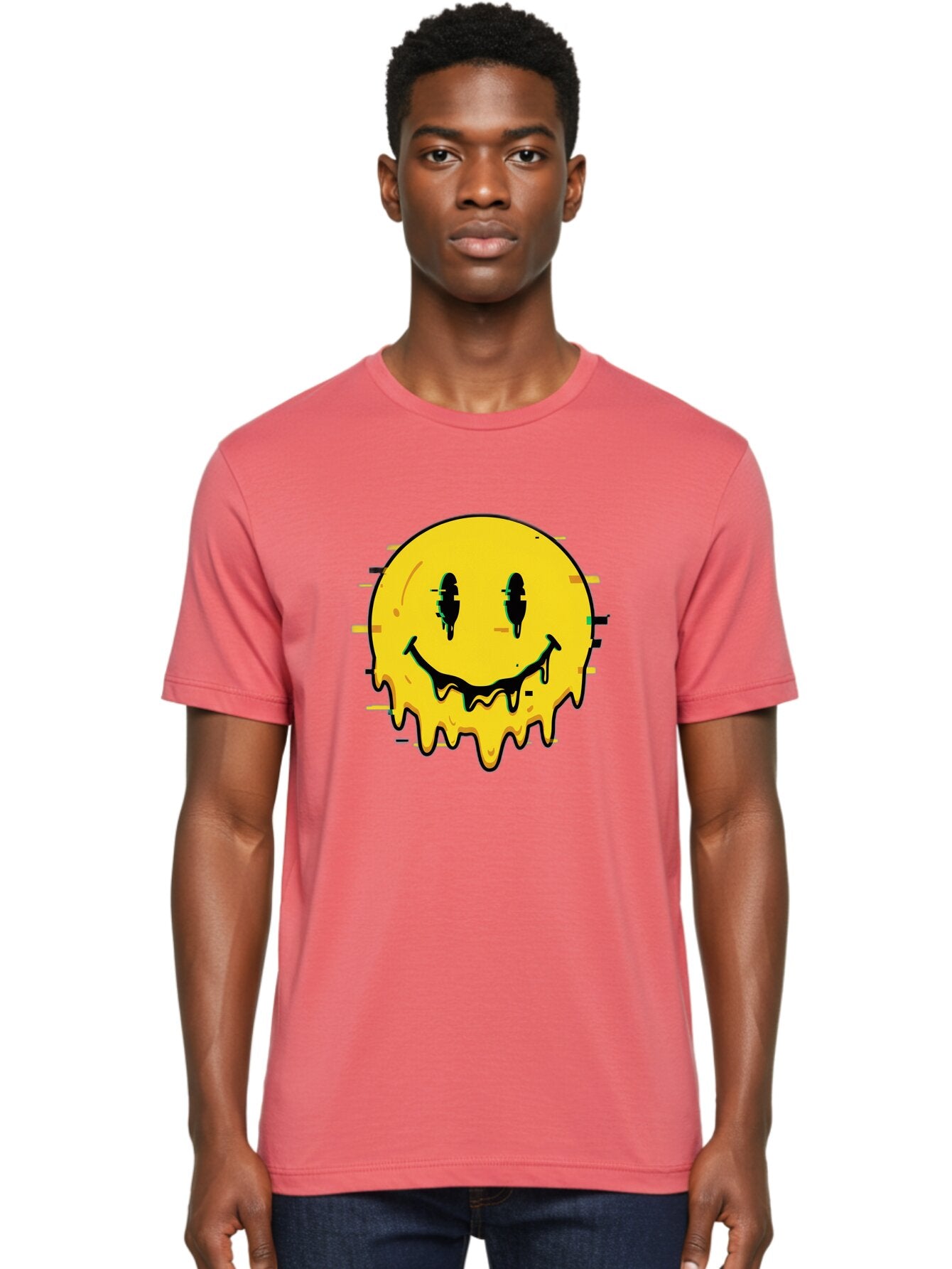 Melted-Smiley-Face-1 Men'S Graphic Tee, 100% Cotton, Comfortable Casual Summer Wear, Machine Washable, Vintage Camera, Old Camera, Antique Camera, Black Camera, Classic Photography, Photography Equipment, Nostalgic Device, Film Camera, Bam856 27