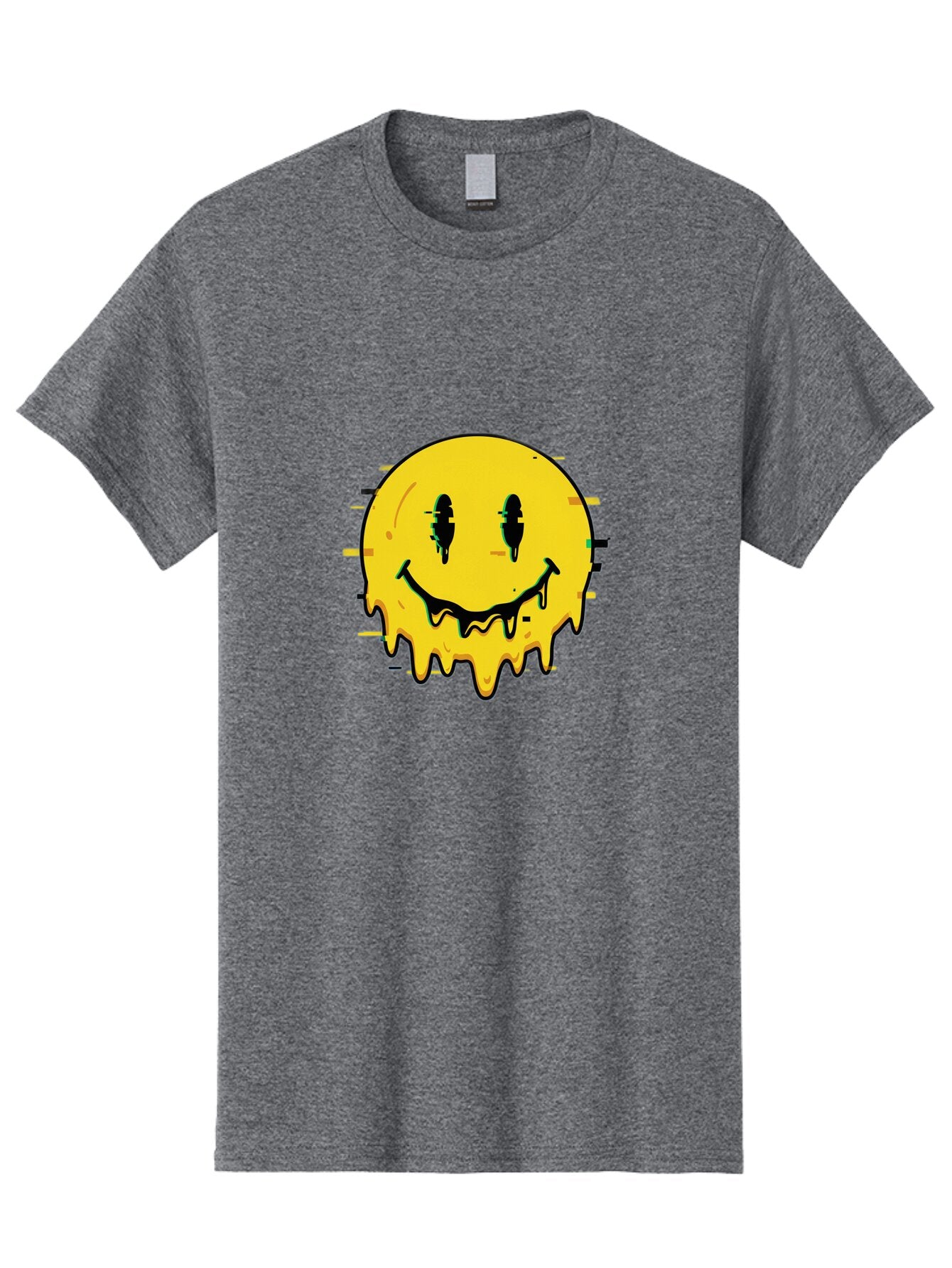 Melted-Smiley-Face-1 Men'S Graphic Tee, 100% Cotton, Comfortable Casual Summer Wear, Machine Washable, Vintage Camera, Old Camera, Antique Camera, Black Camera, Classic Photography, Photography Equipment, Nostalgic Device, Film Camera, Bam856 15