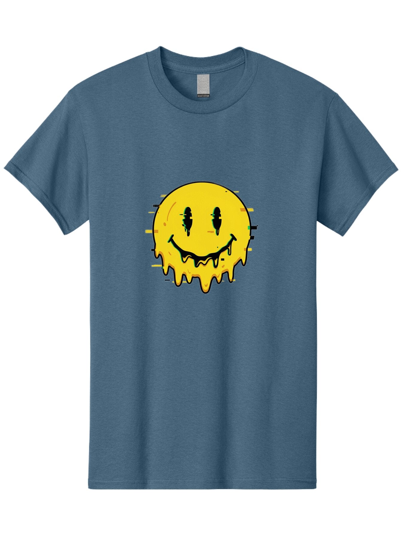 Melted-Smiley-Face-1 Men'S Graphic Tee, 100% Cotton, Comfortable Casual Summer Wear, Machine Washable, Vintage Camera, Old Camera, Antique Camera, Black Camera, Classic Photography, Photography Equipment, Nostalgic Device, Film Camera, Bam856 7