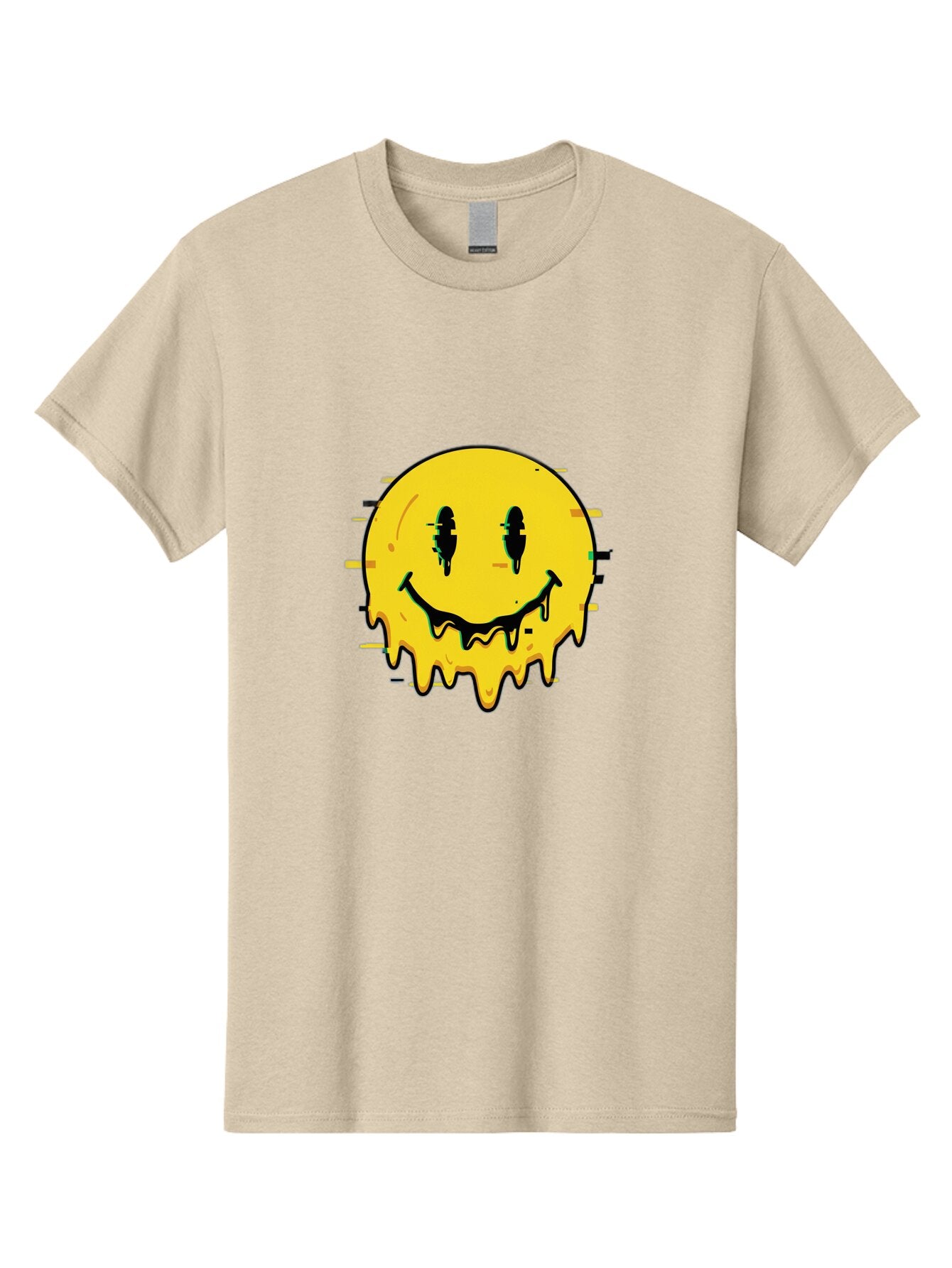 Melted-Smiley-Face-1 Men'S Graphic Tee, 100% Cotton, Comfortable Casual Summer Wear, Machine Washable, Vintage Camera, Old Camera, Antique Camera, Black Camera, Classic Photography, Photography Equipment, Nostalgic Device, Film Camera, Bam856 8