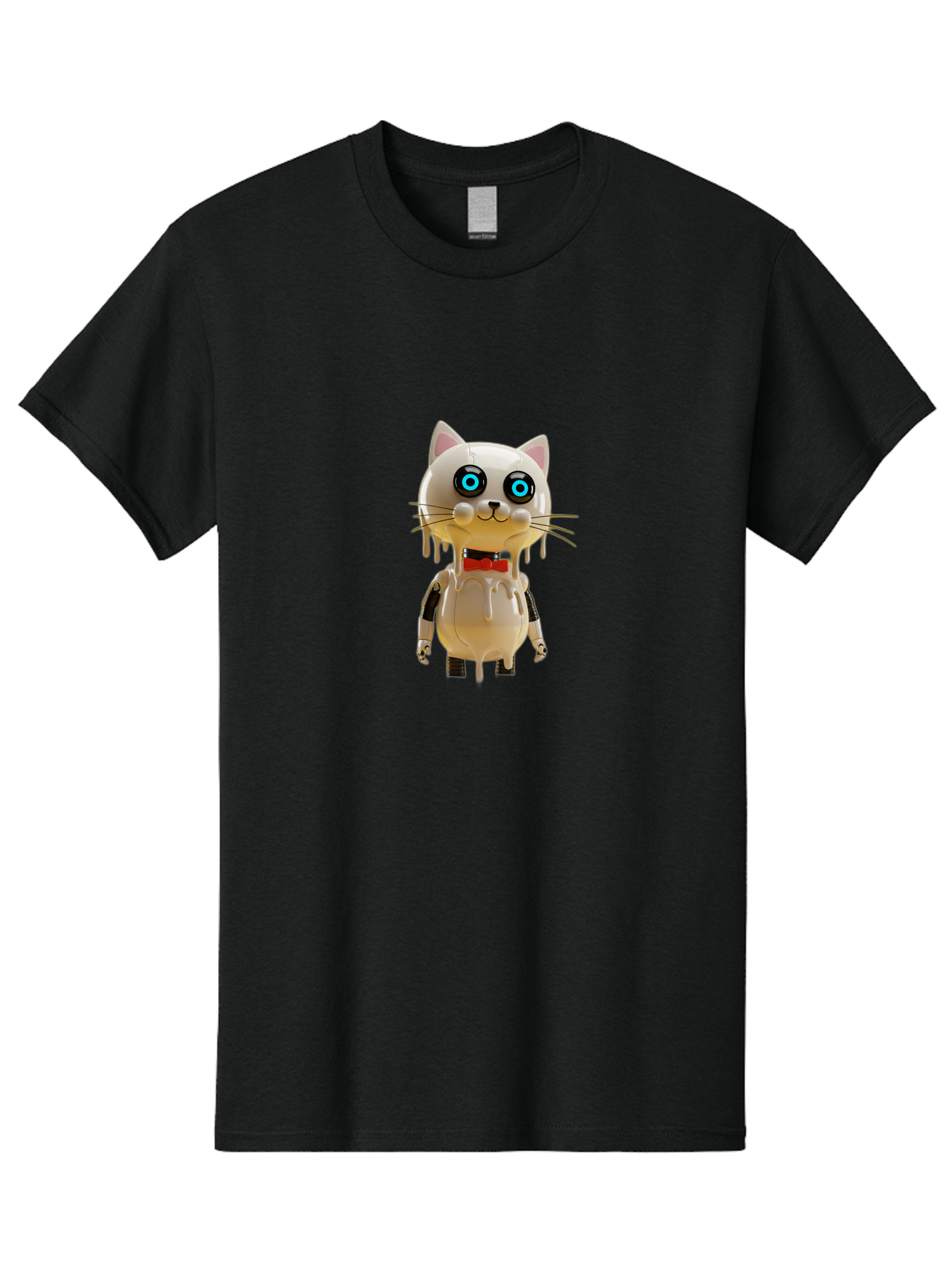Melting-Cat-Robot Men'S Graphic Tee, 100% Cotton, Comfortable Casual Summer Wear, Machine Washable, Vintage Camera, Old Camera, Antique Camera, Black Camera, Classic Photography, Photography Equipment, Nostalgic Device, Film Camera, Camera Art Bam860