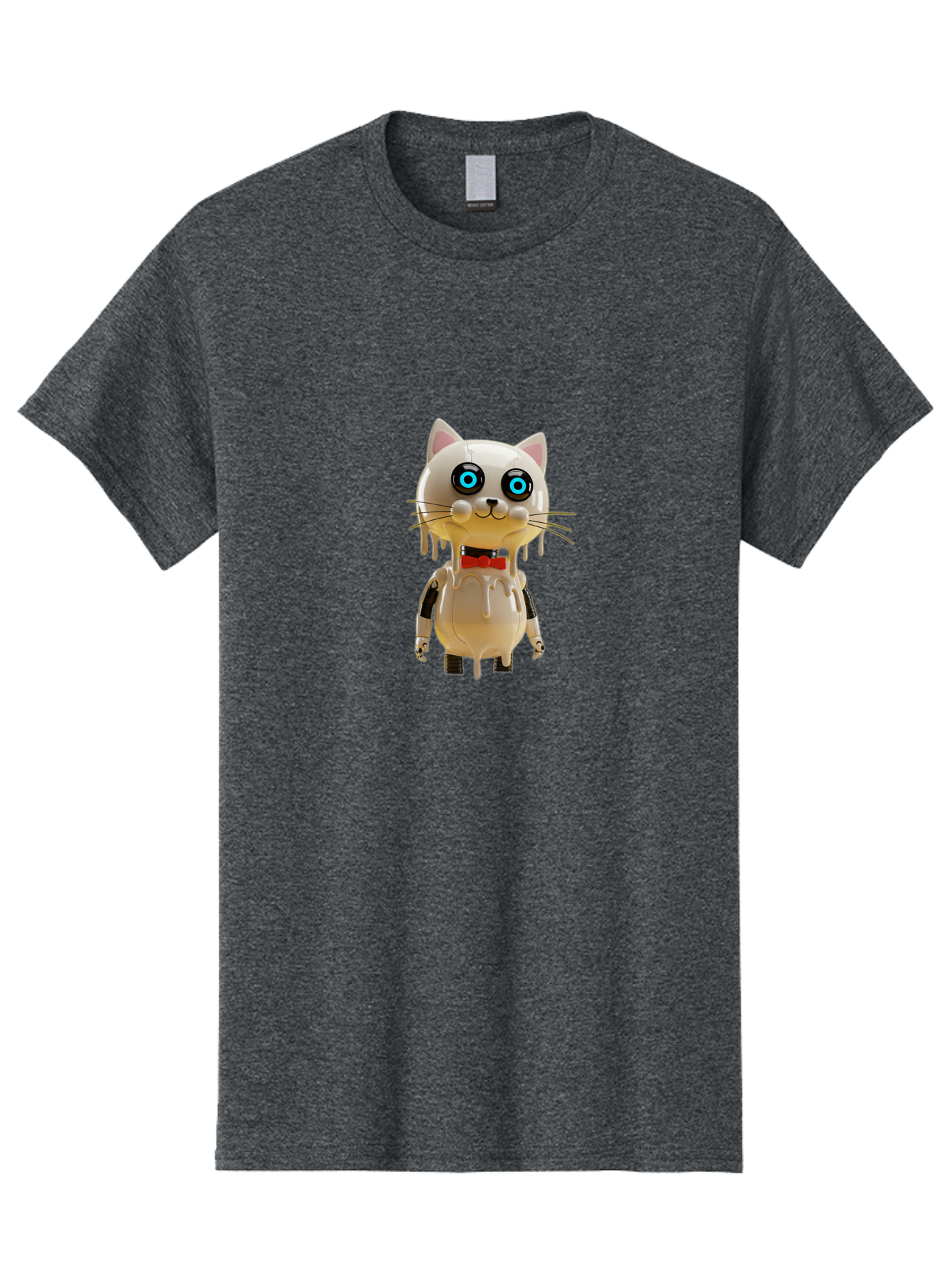 Melting-Cat-Robot Men'S Graphic Tee, 100% Cotton, Comfortable Casual Summer Wear, Machine Washable, Vintage Camera, Old Camera, Antique Camera, Black Camera, Classic Photography, Photography Equipment, Nostalgic Device, Film Camera, Camera Art Bam860 9