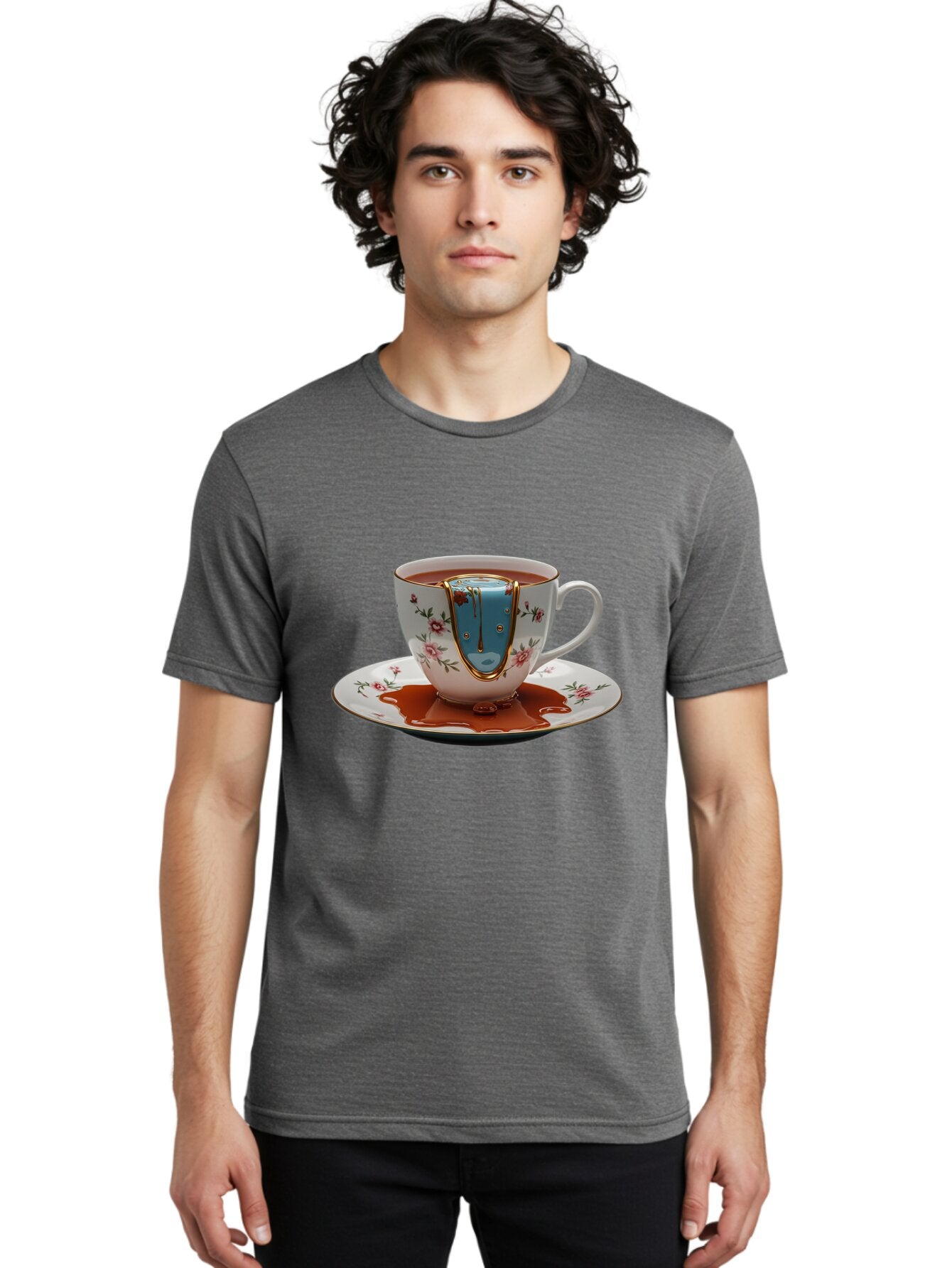 Melting-Coffee-Cup Men'S Graphic Tee, 100% Cotton, Comfortable Casual Summer Wear, Machine Washable, Vintage Camera, Old Camera, Antique Camera, Black Camera, Classic Photography, Photography Equipment, Nostalgic Device, Film Camera, Bam863 22
