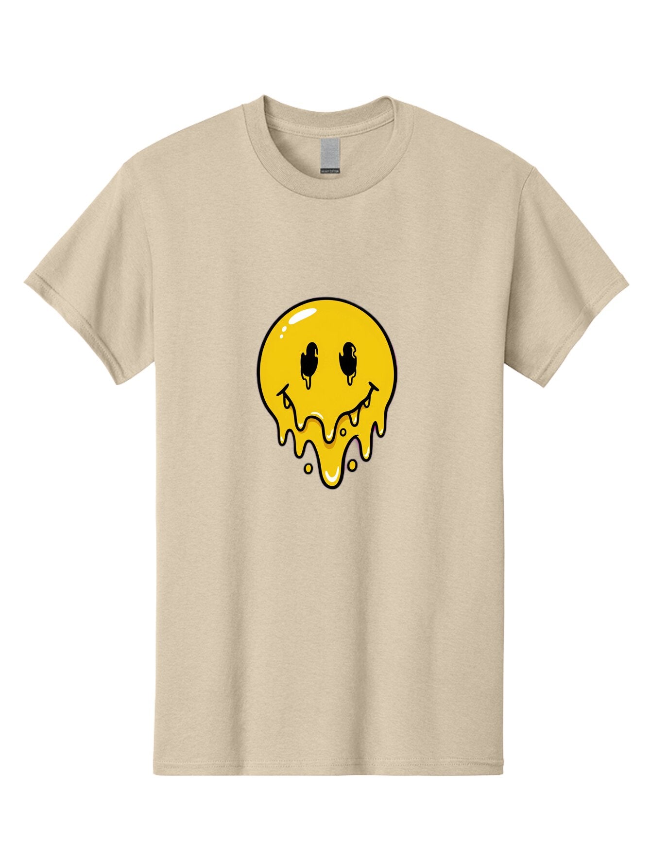 Melting-Smiley-1 Men'S Graphic Tee, 100% Cotton, Comfortable Casual Summer Wear, Machine Washable, Vintage Camera, Old Camera, Antique Camera, Black Camera, Classic Photography, Photography Equipment, Nostalgic Device, Film Camera, Camera Art Bam868 6