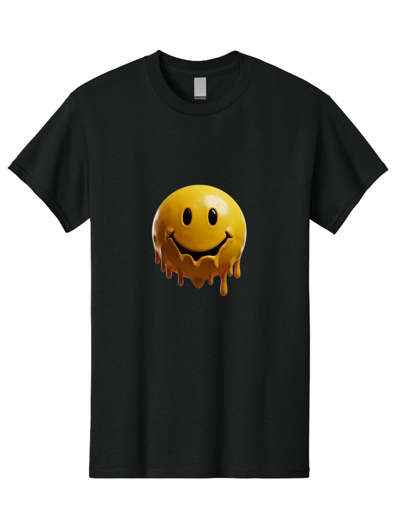Melting-Smiley-3 Men'S Graphic Tee, 100% Cotton, Comfortable Casual Summer Wear, Machine Washable, Vintage Camera, Old Camera, Antique Camera, Black Camera, Classic Photography, Photography Equipment, Nostalgic Device, Film Camera, Camera Art Bam870 3
