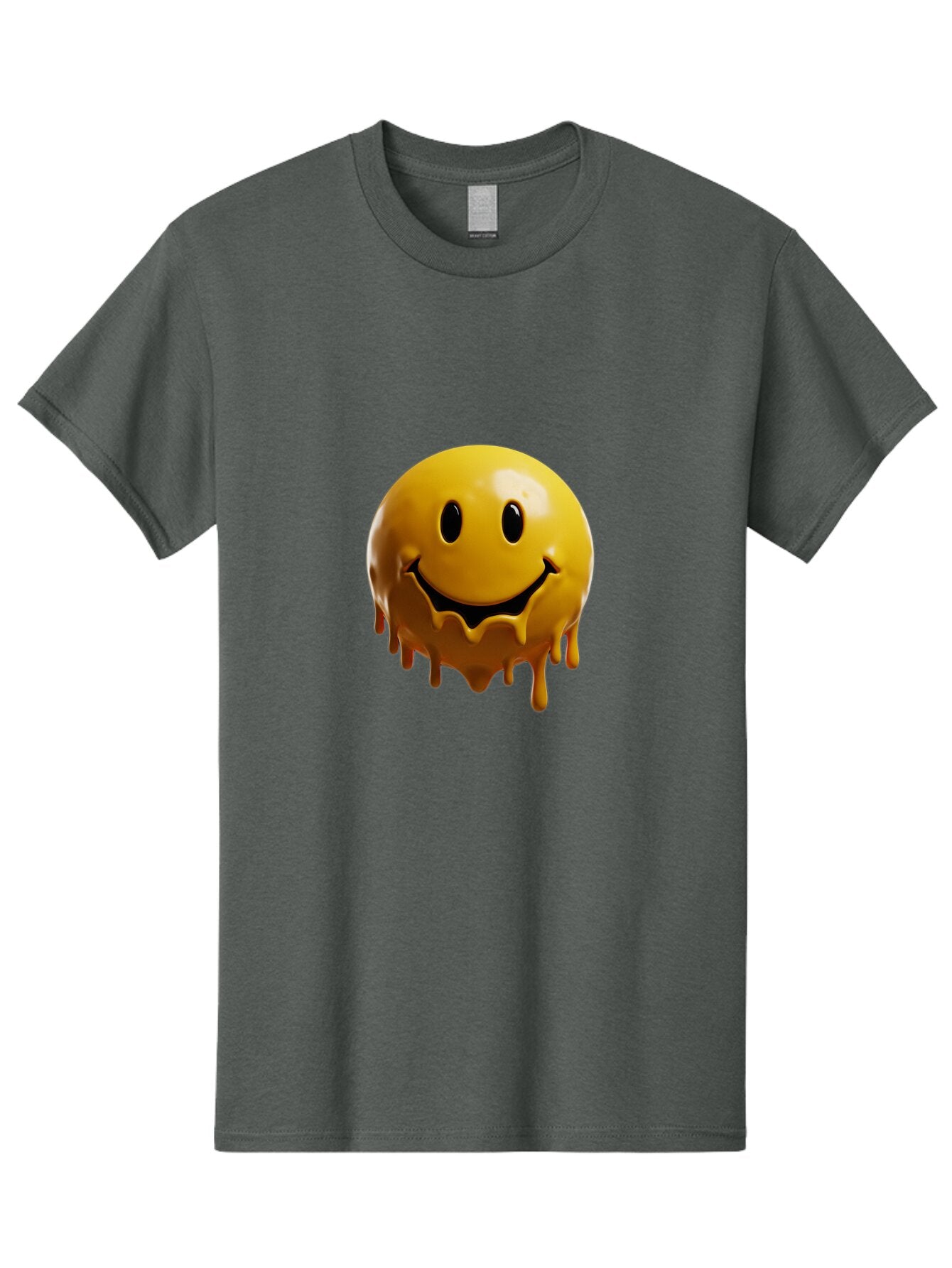 Melting-Smiley-3 Men'S Graphic Tee, 100% Cotton, Comfortable Casual Summer Wear, Machine Washable, Vintage Camera, Old Camera, Antique Camera, Black Camera, Classic Photography, Photography Equipment, Nostalgic Device, Film Camera, Camera Art Bam870