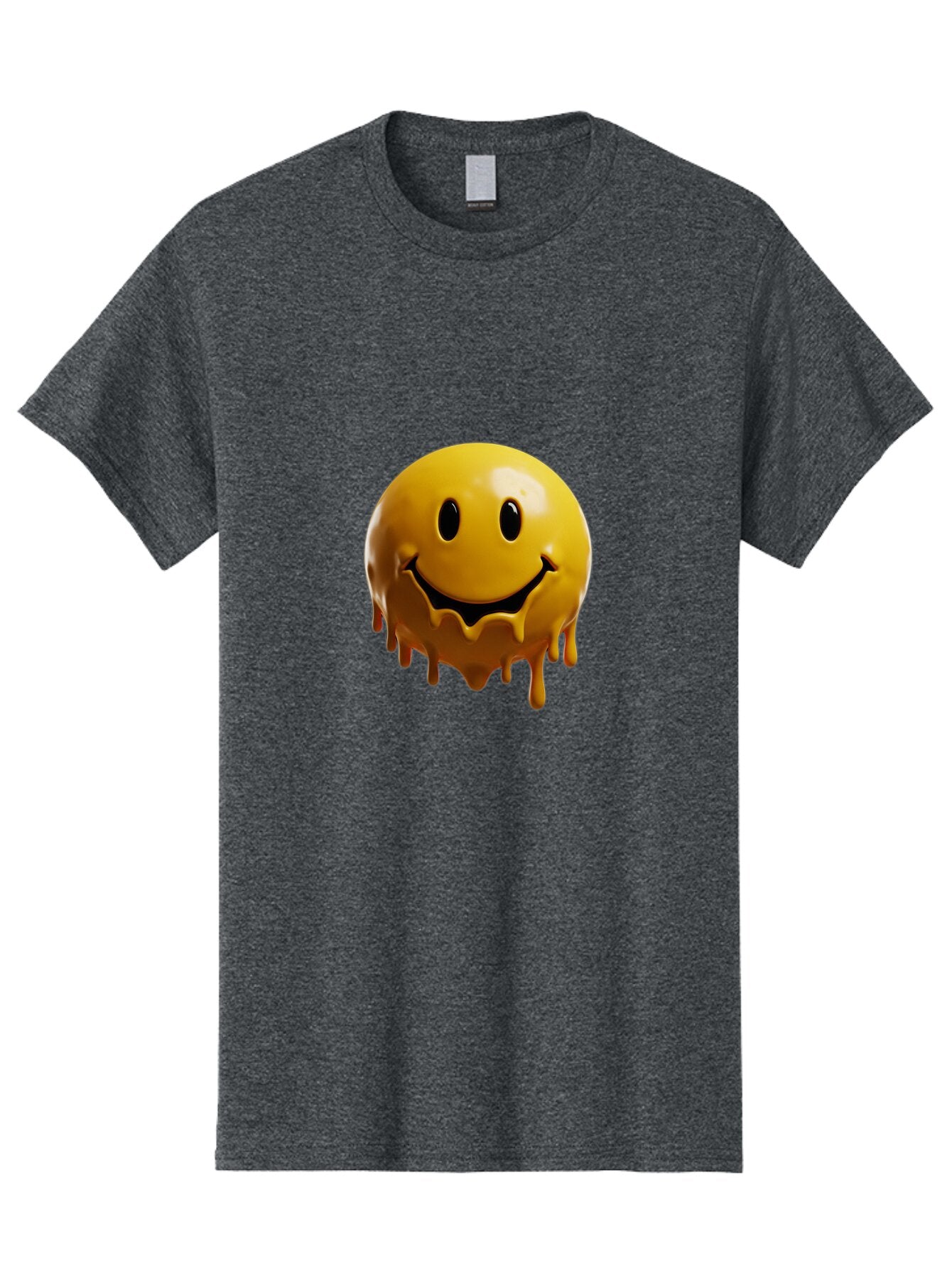 Melting-Smiley-3 Men'S Graphic Tee, 100% Cotton, Comfortable Casual Summer Wear, Machine Washable, Vintage Camera, Old Camera, Antique Camera, Black Camera, Classic Photography, Photography Equipment, Nostalgic Device, Film Camera, Camera Art Bam870 10