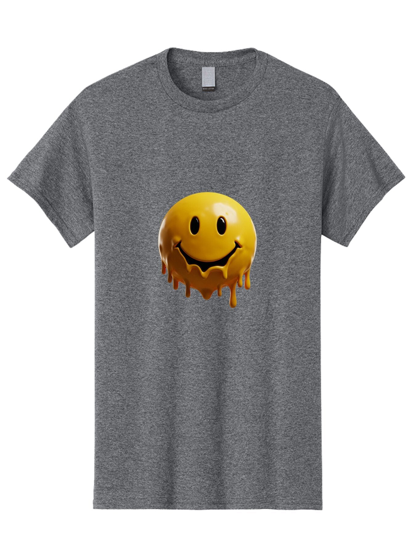 Melting-Smiley-3 Men'S Graphic Tee, 100% Cotton, Comfortable Casual Summer Wear, Machine Washable, Vintage Camera, Old Camera, Antique Camera, Black Camera, Classic Photography, Photography Equipment, Nostalgic Device, Film Camera, Camera Art Bam870 6