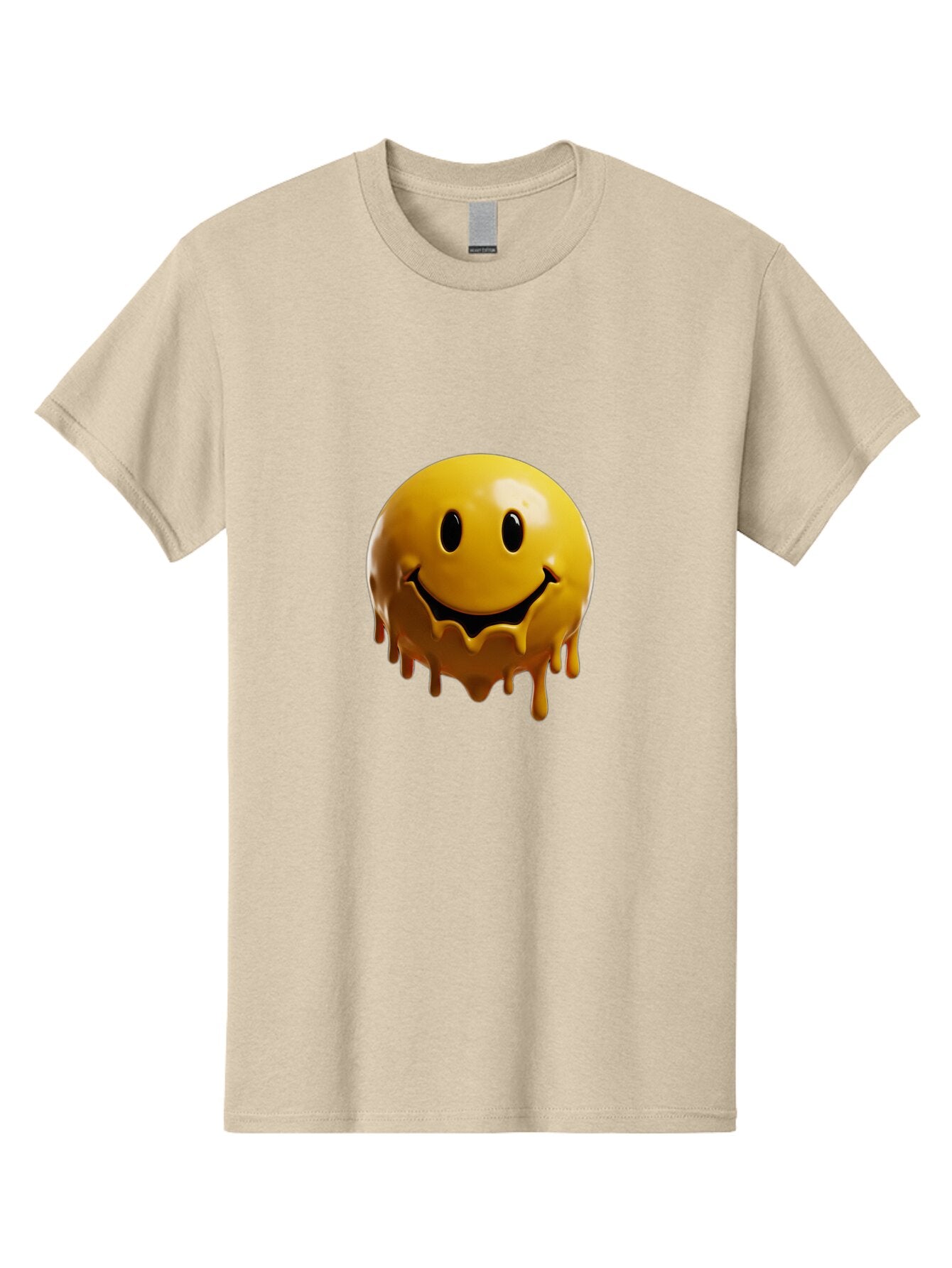 Melting-Smiley-3 Men'S Graphic Tee, 100% Cotton, Comfortable Casual Summer Wear, Machine Washable, Vintage Camera, Old Camera, Antique Camera, Black Camera, Classic Photography, Photography Equipment, Nostalgic Device, Film Camera, Camera Art Bam870 4
