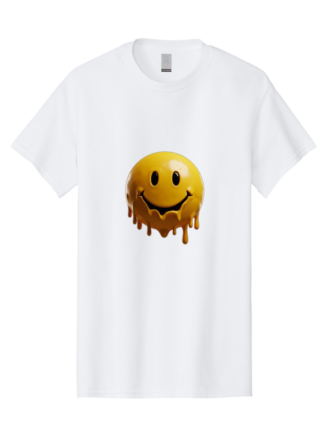 Melting-Smiley-3 Men'S Graphic Tee, 100% Cotton, Comfortable Casual Summer Wear, Machine Washable, Vintage Camera, Old Camera, Antique Camera, Black Camera, Classic Photography, Photography Equipment, Nostalgic Device, Film Camera, Camera Art Bam870