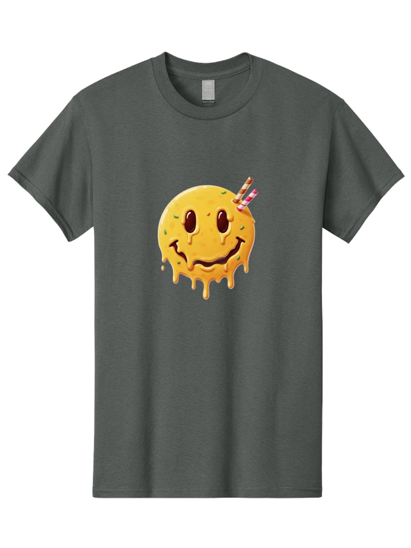 Melting-Smiley-Face-1 Men'S Graphic Tee, 100% Cotton, Comfortable Casual Summer Wear, Machine Washable, Vintage Camera, Old Camera, Antique Camera, Black Camera, Classic Photography, Photography Equipment, Nostalgic Device, Film Camera, Bam871 3
