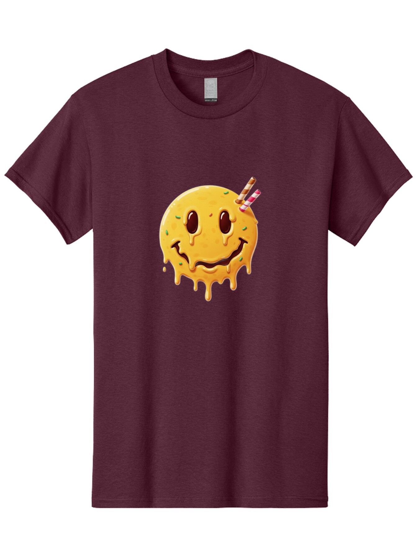 Melting-Smiley-Face-1 Men'S Graphic Tee, 100% Cotton, Comfortable Casual Summer Wear, Machine Washable, Vintage Camera, Old Camera, Antique Camera, Black Camera, Classic Photography, Photography Equipment, Nostalgic Device, Film Camera, Bam871 9