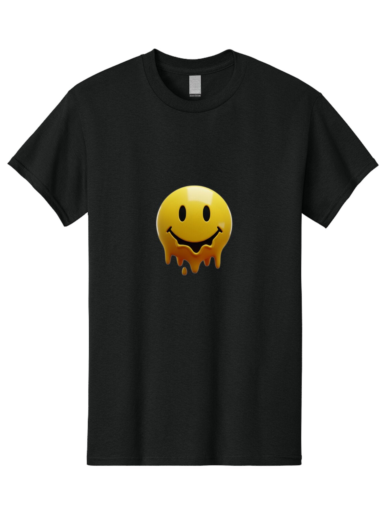 Melting-Smiley-Face Men'S Graphic Tee, 100% Cotton, Comfortable Casual Summer Wear, Machine Washable, Vintage Camera, Old Camera, Antique Camera, Black Camera, Classic Photography, Photography Equipment, Nostalgic Device, Film Camera, Bam872 4