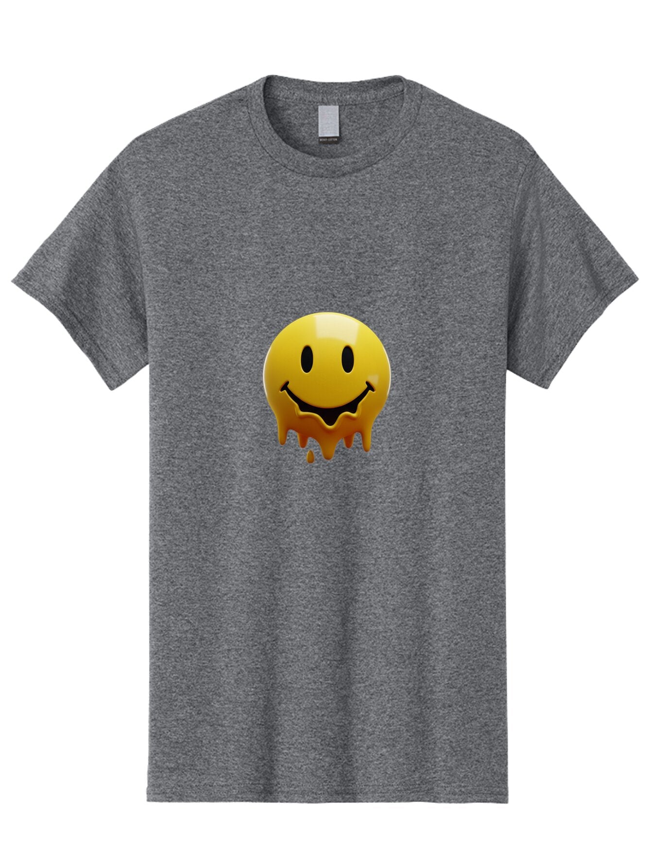 Melting-Smiley-Face Men'S Graphic Tee, 100% Cotton, Comfortable Casual Summer Wear, Machine Washable, Vintage Camera, Old Camera, Antique Camera, Black Camera, Classic Photography, Photography Equipment, Nostalgic Device, Film Camera, Bam872 5