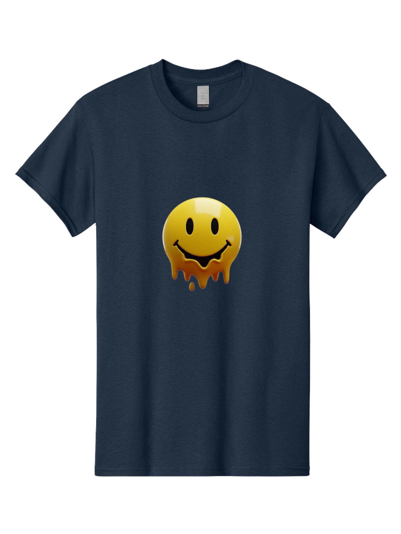 Melting-Smiley-Face Men'S Graphic Tee, 100% Cotton, Comfortable Casual Summer Wear, Machine Washable, Vintage Camera, Old Camera, Antique Camera, Black Camera, Classic Photography, Photography Equipment, Nostalgic Device, Film Camera, Bam872 3