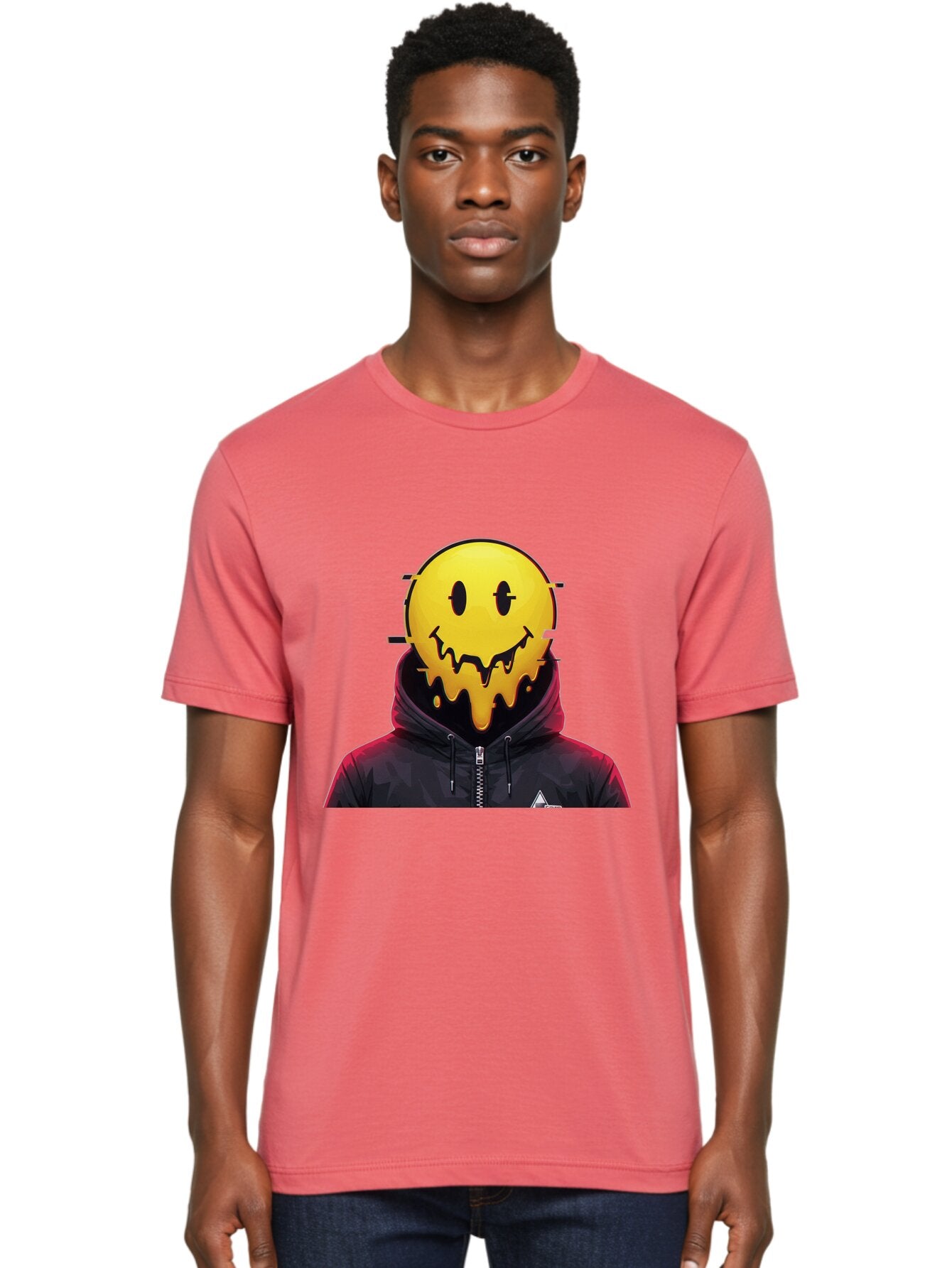 Melting-Smiley-Hoodie Men'S Graphic Tee, 100% Cotton, Comfortable Casual Summer Wear, Machine Washable, Vintage Camera, Old Camera, Antique Camera, Black Camera, Classic Photography, Photography Equipment, Nostalgic Device, Film Camera, Bam873 20