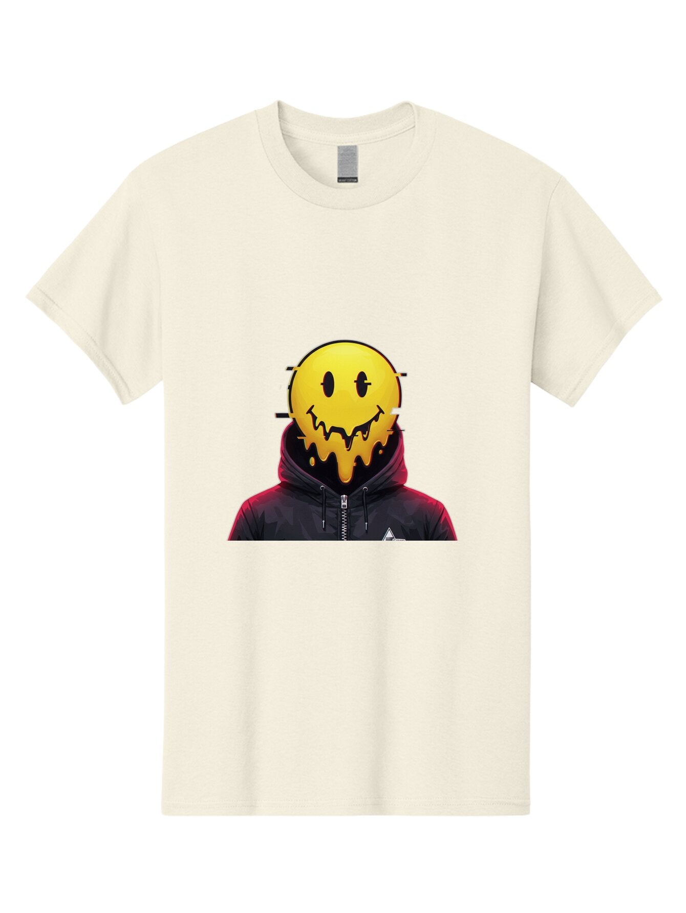 Melting-Smiley-Hoodie Men'S Graphic Tee, 100% Cotton, Comfortable Casual Summer Wear, Machine Washable, Vintage Camera, Old Camera, Antique Camera, Black Camera, Classic Photography, Photography Equipment, Nostalgic Device, Film Camera, Bam873