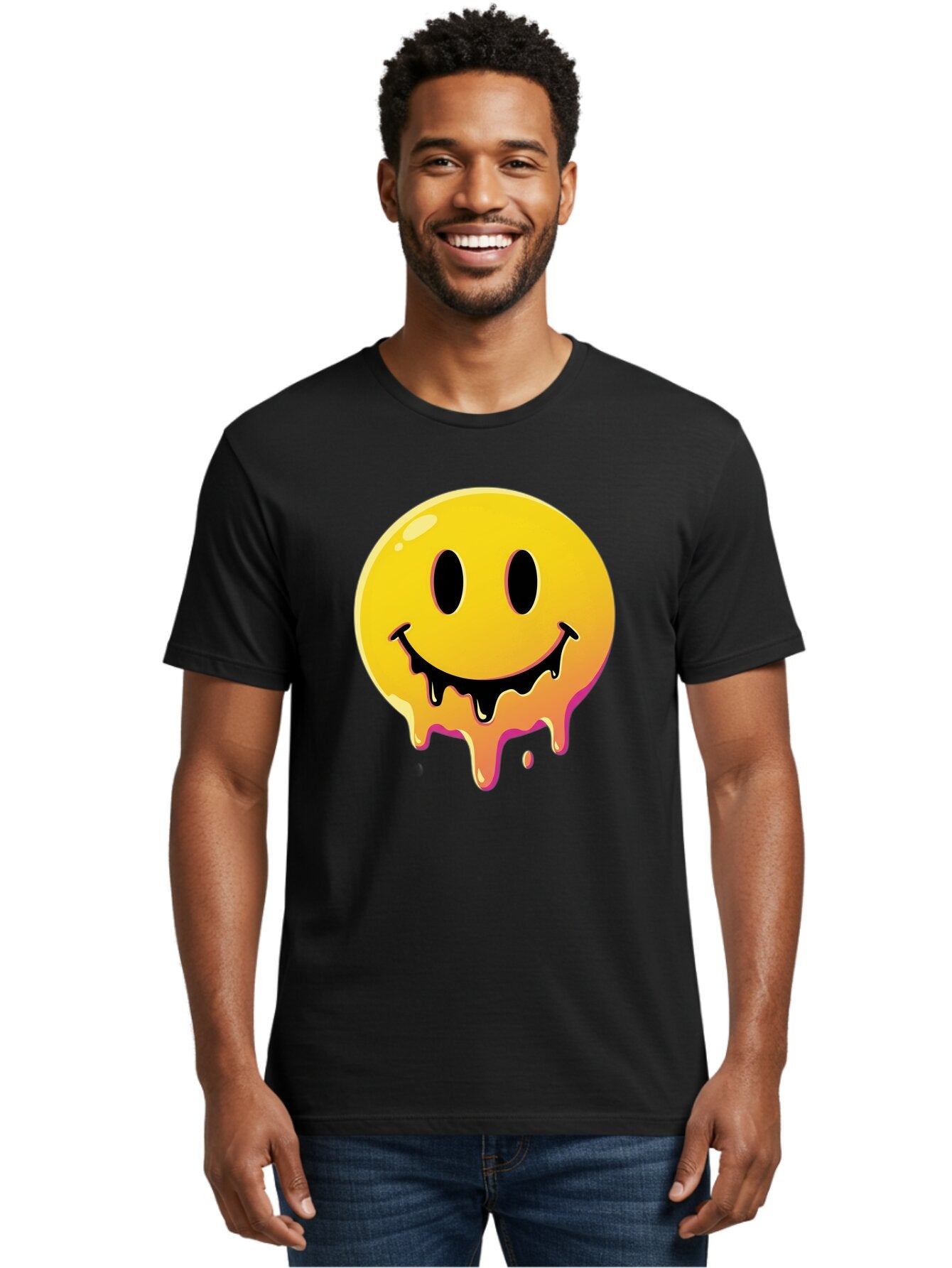 Melting-Smiley Men'S Graphic Tee, 100% Cotton, Comfortable Casual Summer Wear, Machine Washable, Vintage Camera, Old Camera, Antique Camera, Black Camera, Classic Photography, Photography Equipment, Nostalgic Device, Film Camera, Camera Art Bam874 28