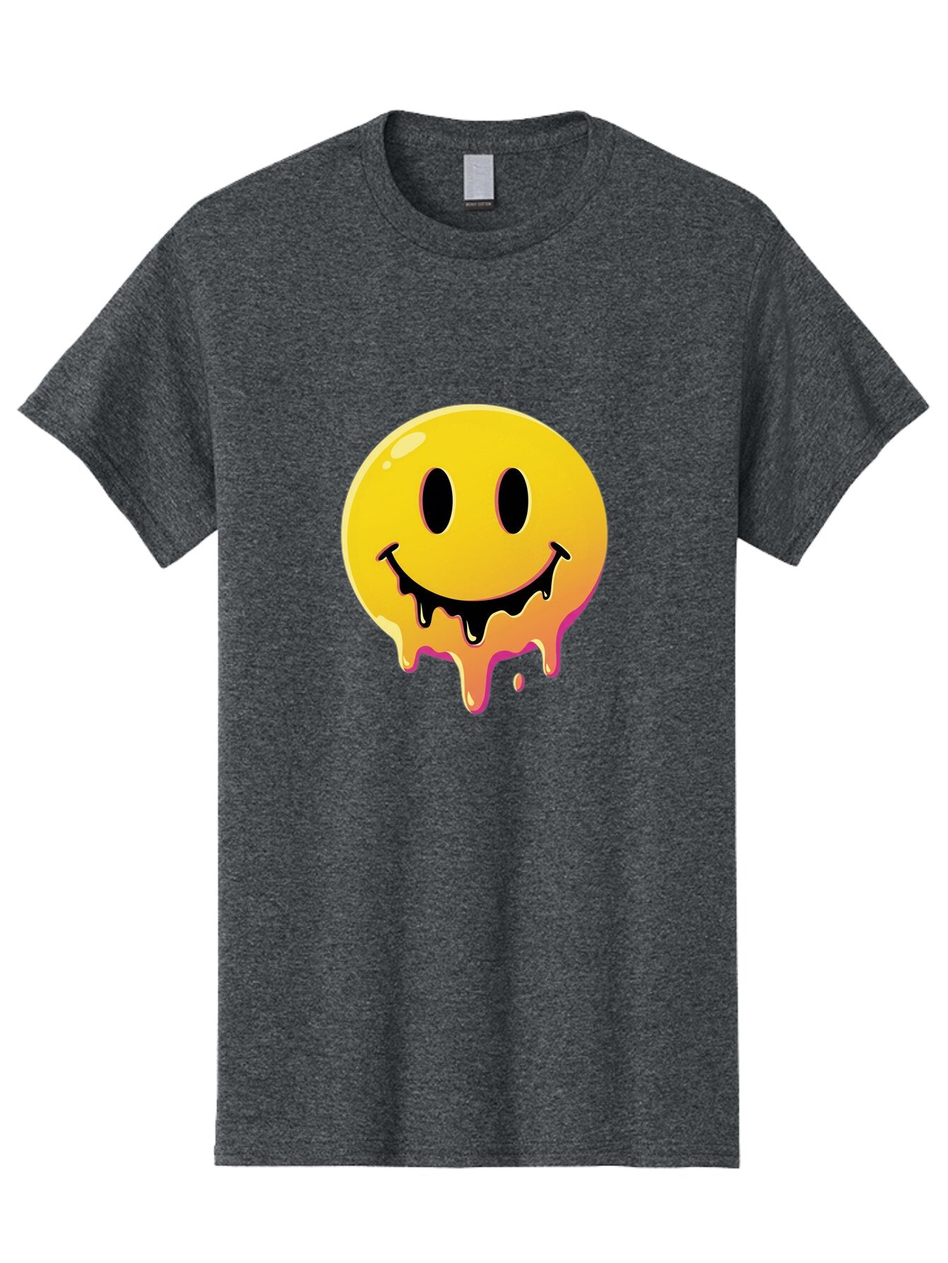 Melting-Smiley Men'S Graphic Tee, 100% Cotton, Comfortable Casual Summer Wear, Machine Washable, Vintage Camera, Old Camera, Antique Camera, Black Camera, Classic Photography, Photography Equipment, Nostalgic Device, Film Camera, Camera Art Bam874 7